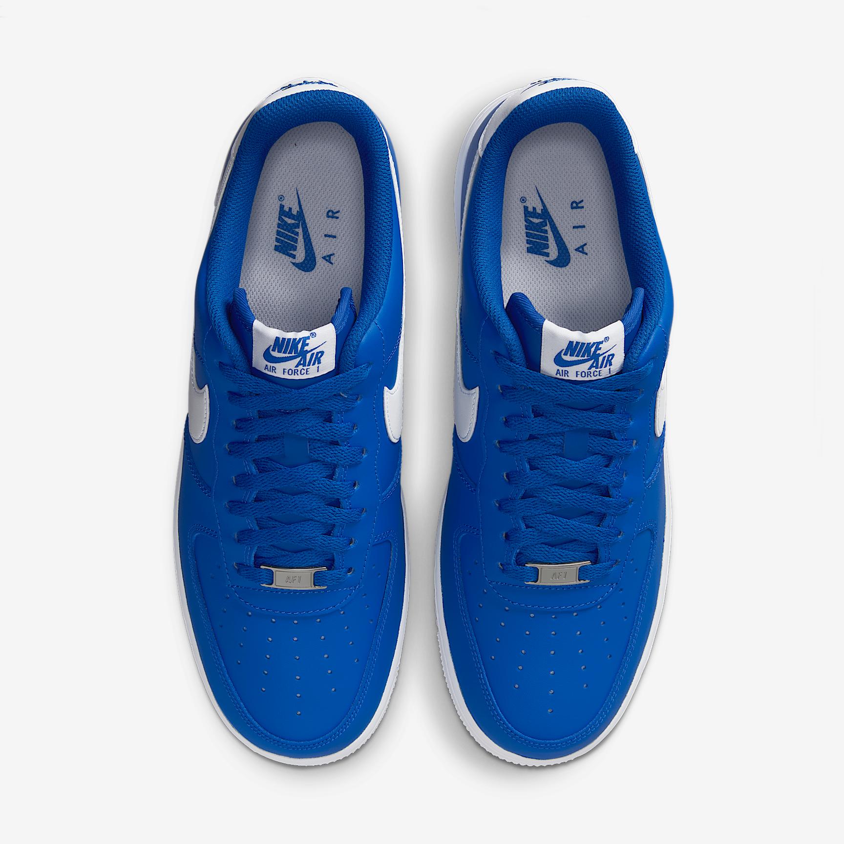 Nike Mens Nike Air Force 1 07 - Mens Shoes White/College Blue Product Image