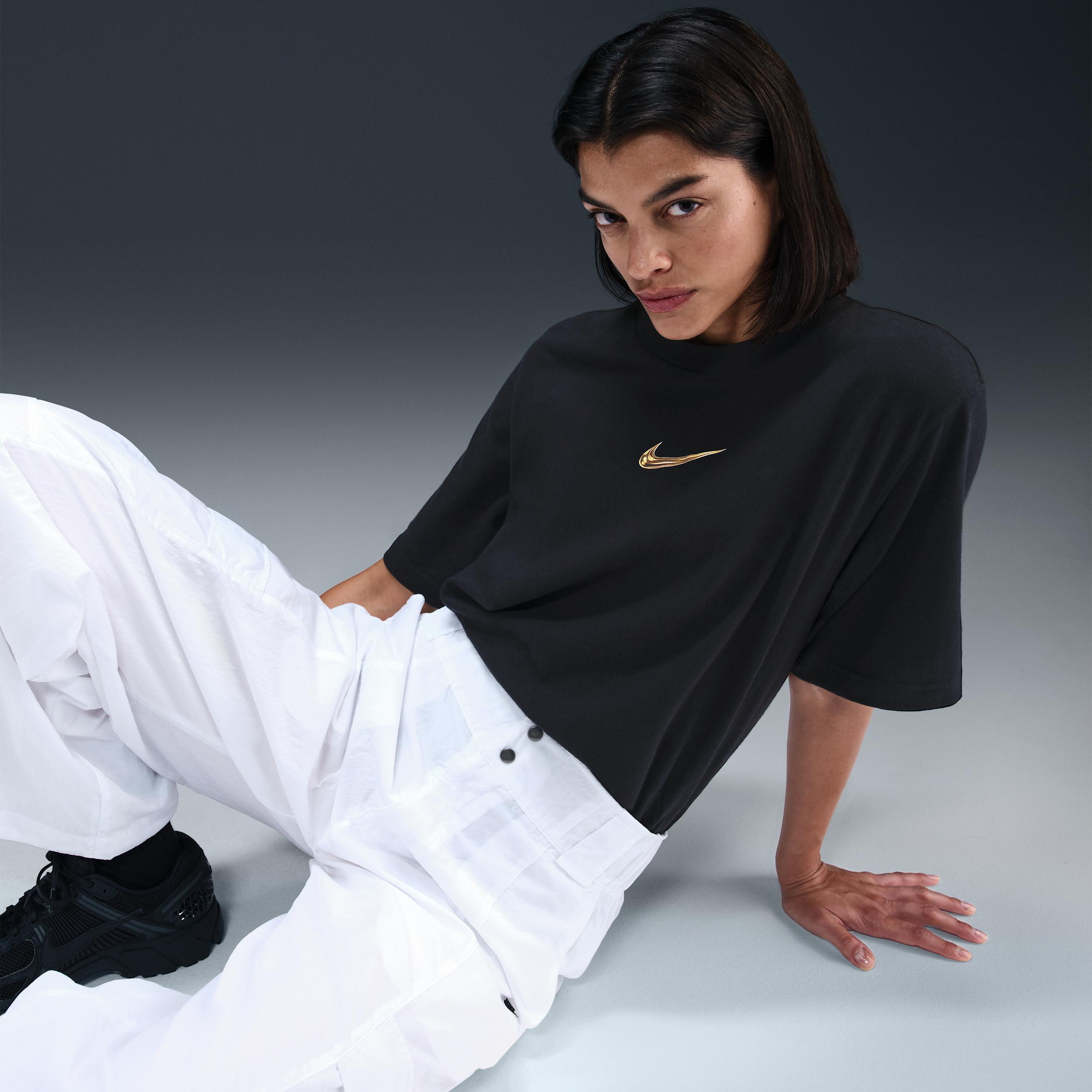 Womens Nike Sportswear Loose Short-Sleeve Graphic T-Shirt | IF1180-010 Product Image