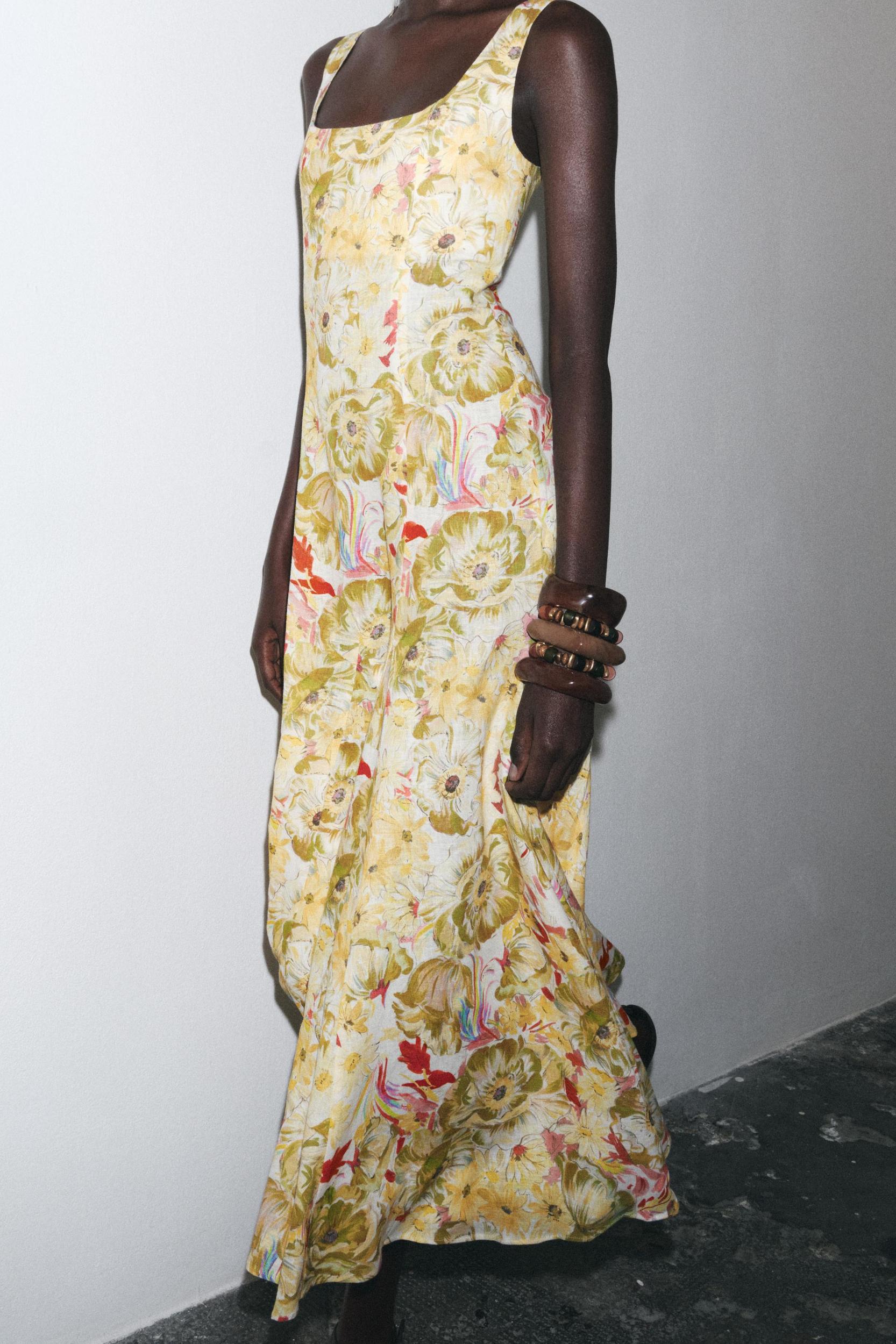 ZW COLLECTION LINEN PRINT DRESS Product Image