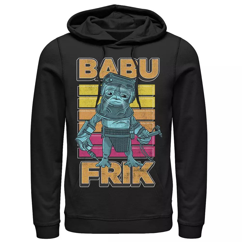 Men's Star Wars The Rise Of Skywalker Babu Frik Pop Art Portrait Hoodie, Size: XXL, Black Product Image