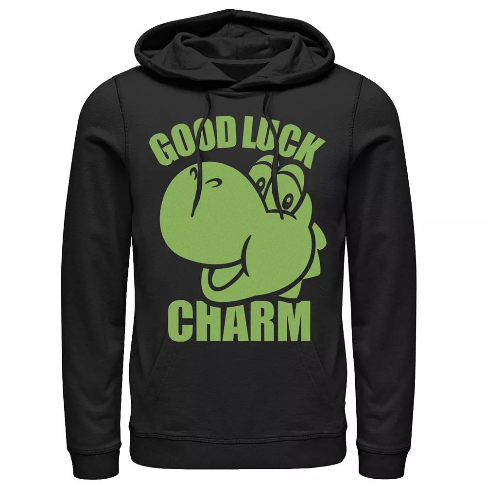 Men's Nintendo Super Mario Bros. St. Patrick's Day Yoshi "Good Luck Charm" Hoodie,  Product Image