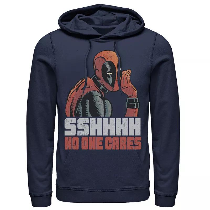 Men's Marvel Deadpool SSHHHH No One Cares Whisper Graphic Hoodie,  Product Image