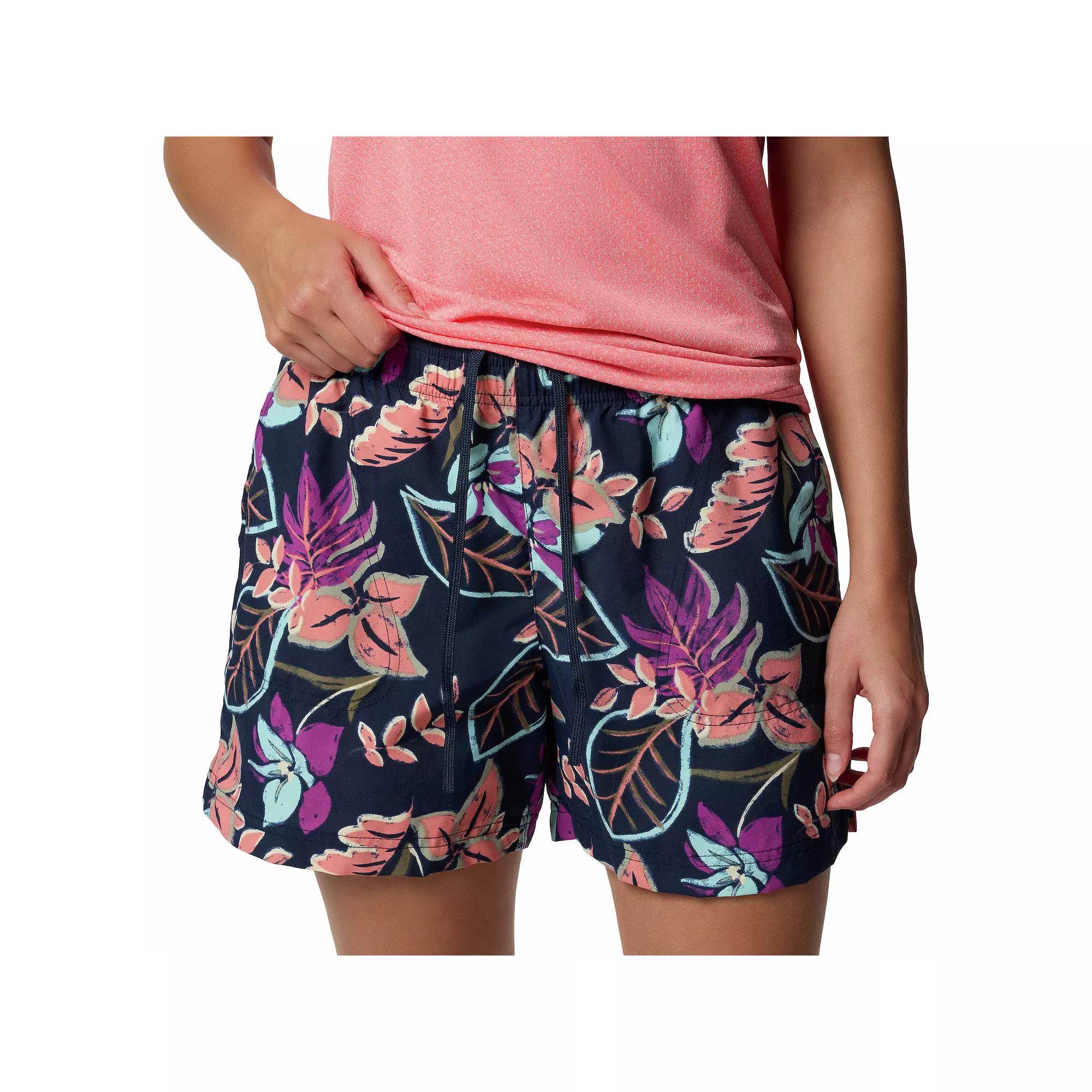 Women's Columbia Sandy River Printed Shorts III, Size: Large, Pink Pasteled Product Image