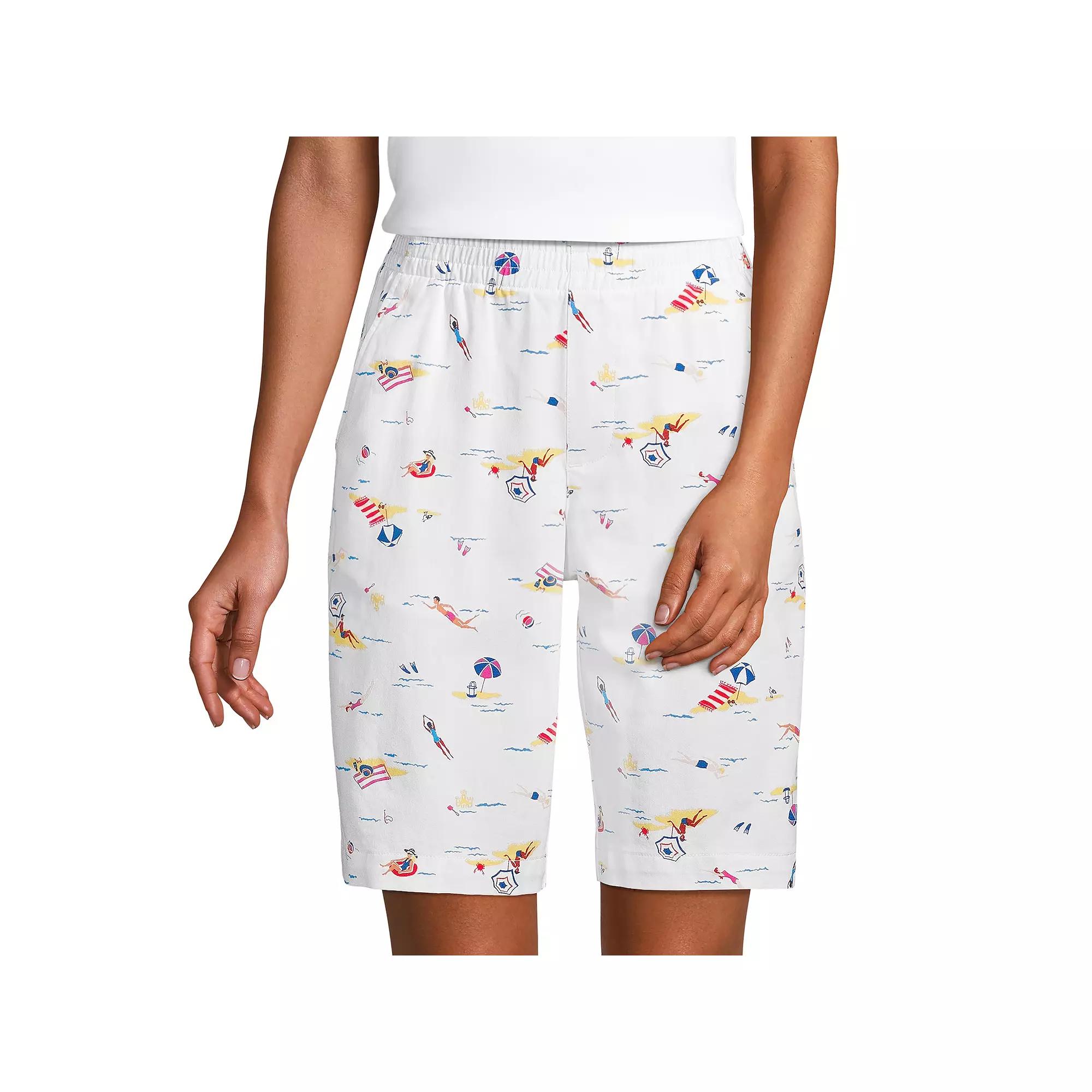 Women's Lands' End Pull-On Chino Bermuda Shorts,  Product Image