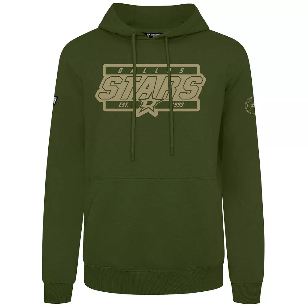 Men's Levelwear Olive Dallas Stars Podium Pullover Hoodie,  Product Image