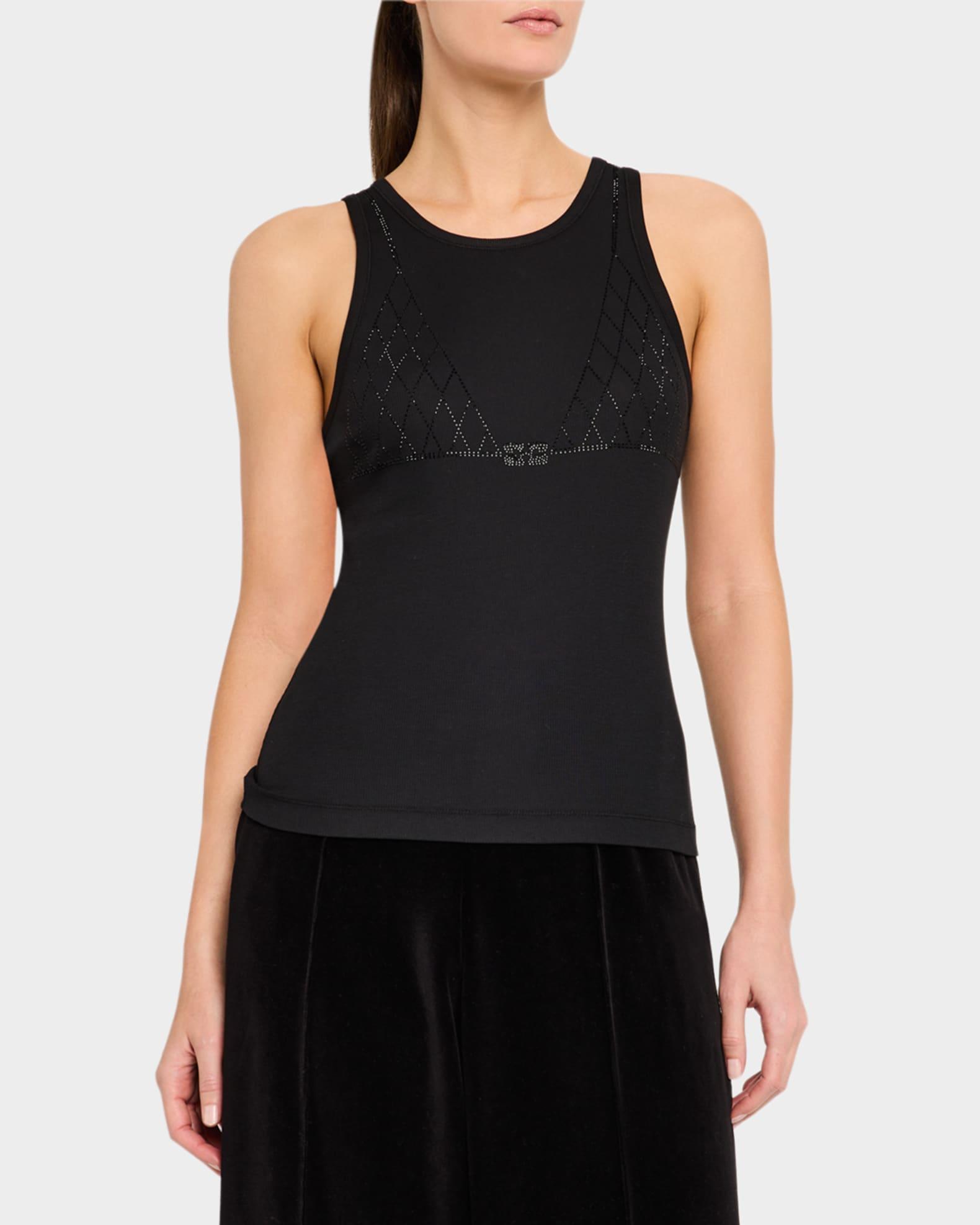 Soft Rib Rhinestone Tank Top Product Image