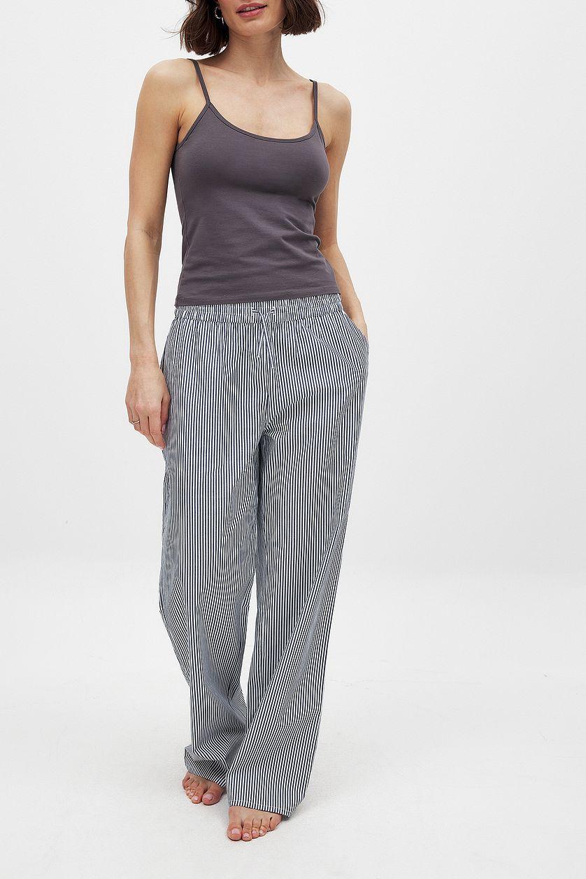 Cotton Wide Elastic Waist Pants Product Image