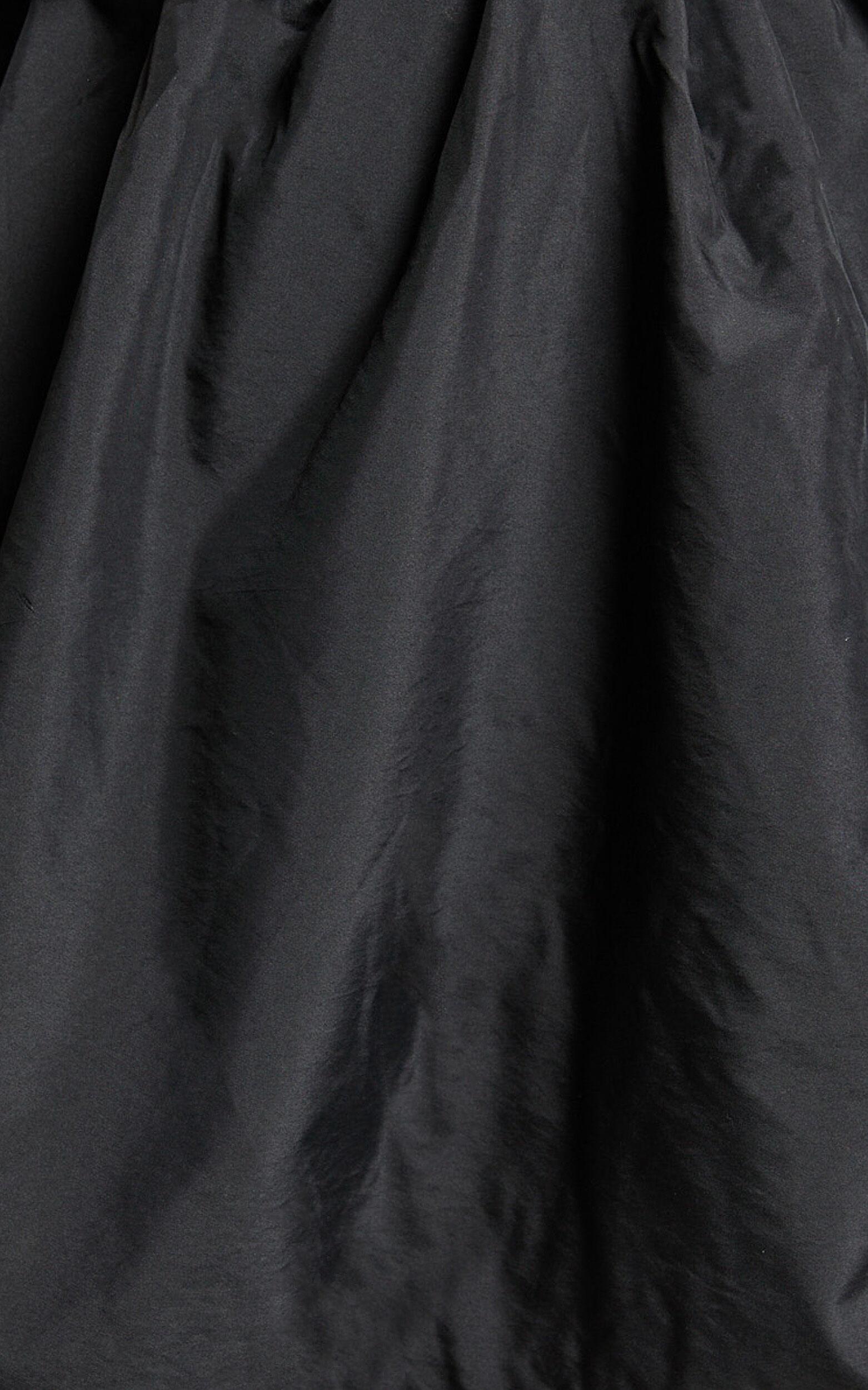 Abbey Mini Skirt - Bubble Hem Skirt in Black Product Image