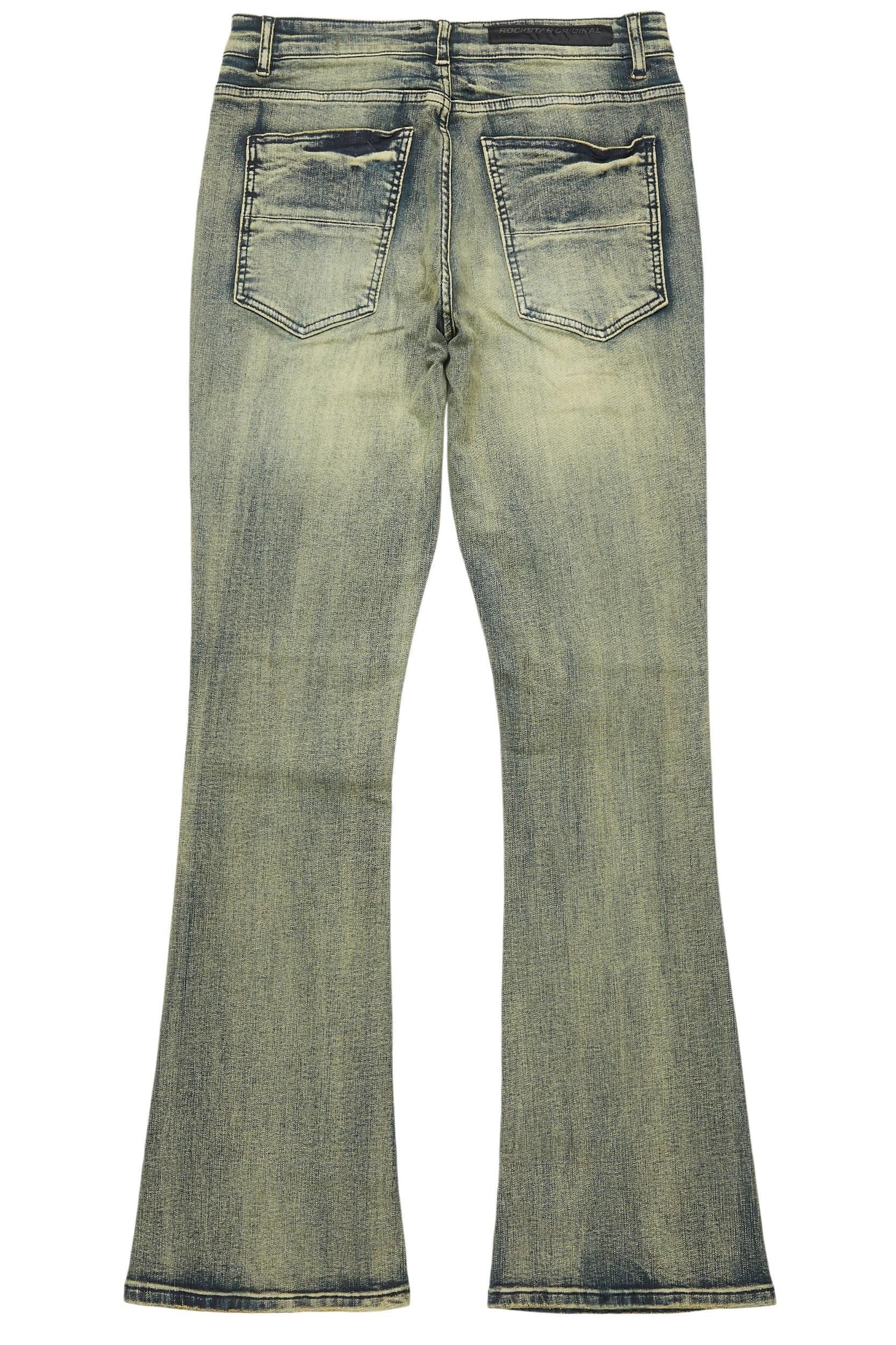 Drick Vintage Blue Flare Jean Male Product Image