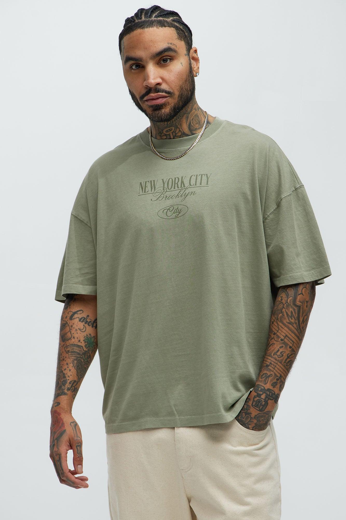 Brooklyn Oversized Short Sleeve Tee - Olive Product Image