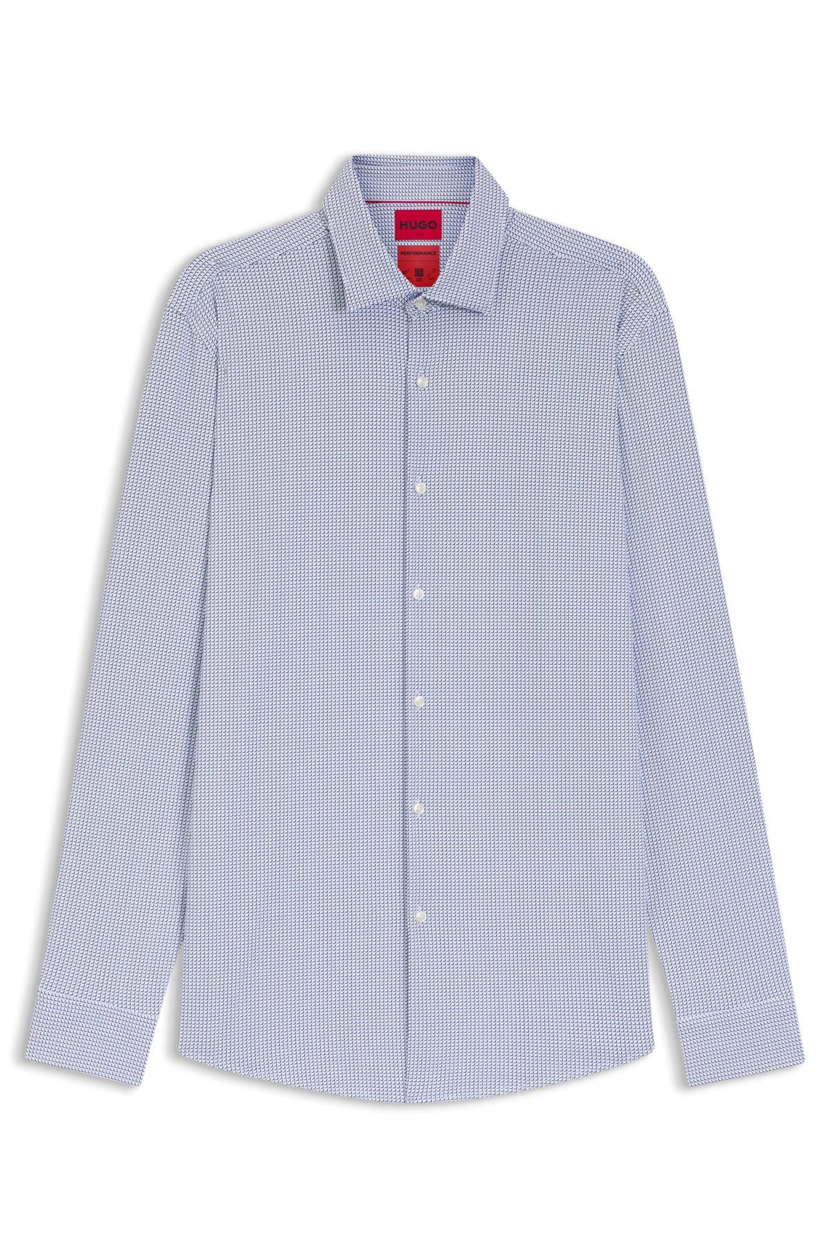 Printed slim-fit shirt in performance-stretch jersey Product Image