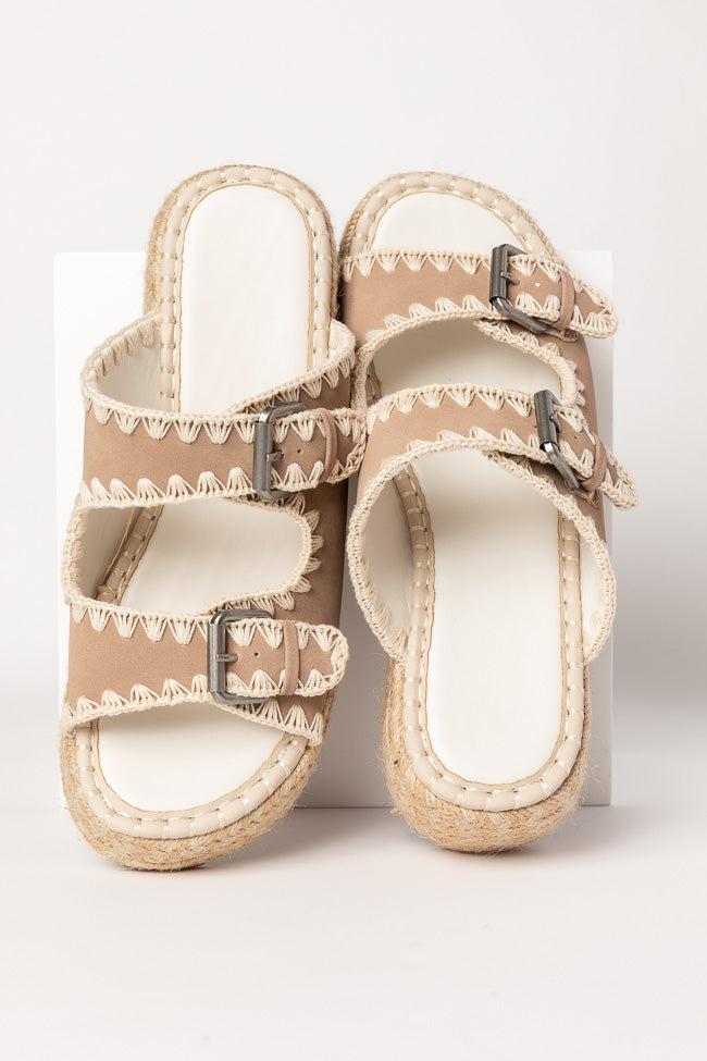 Cora Cedarwood Buckle Platform Sandals Product Image