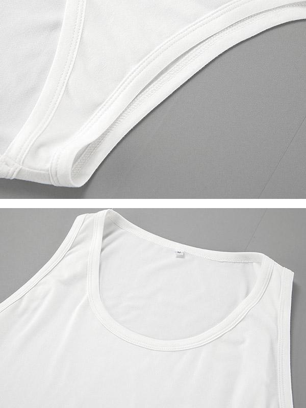 Loose Sleeveless See-Through Solid Color Split-Joint U-Neck Maxi Dresses Product Image