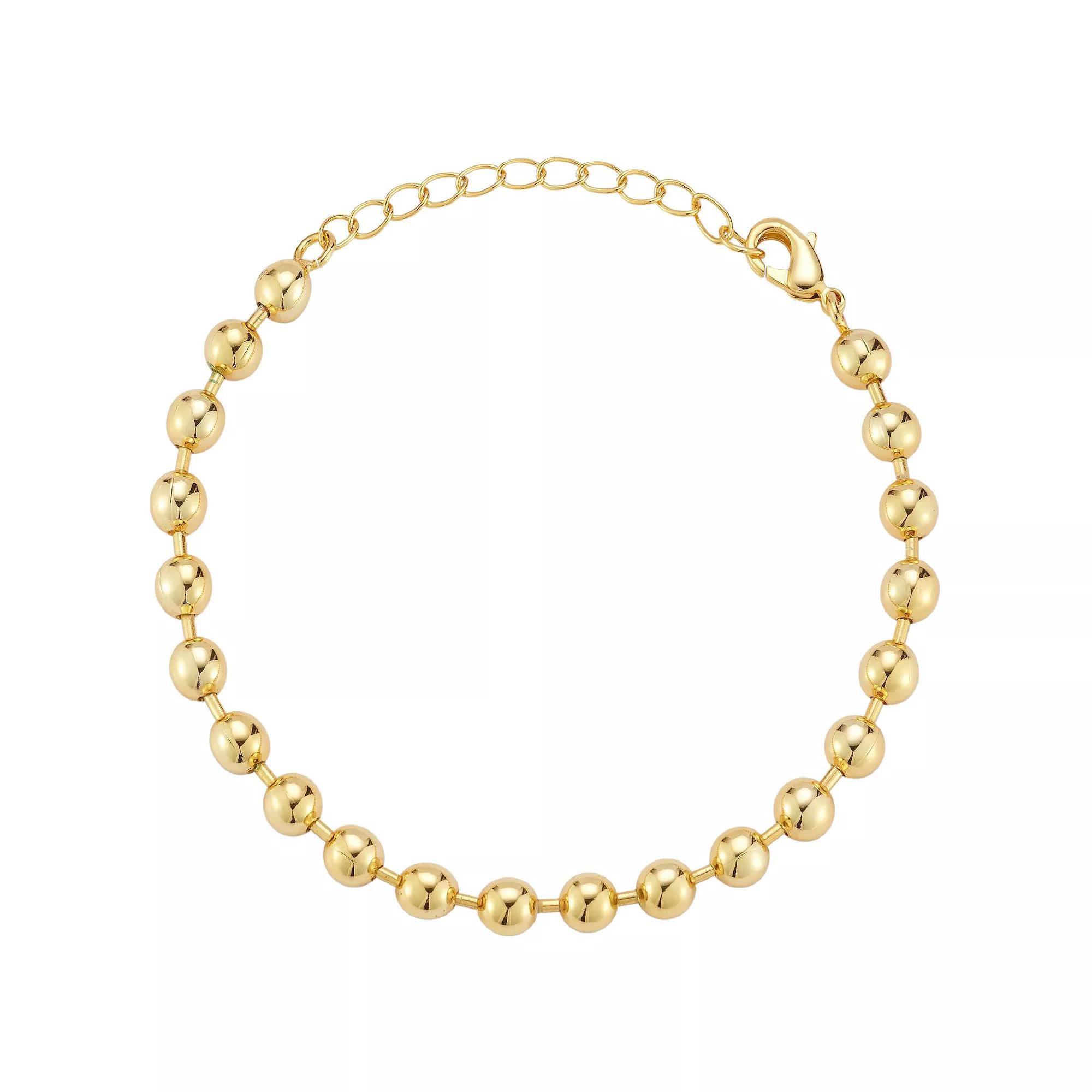 WINX 18k Gold Plated Ball Chain Bracelet, Women's, Size: 9", Gold Tone Product Image