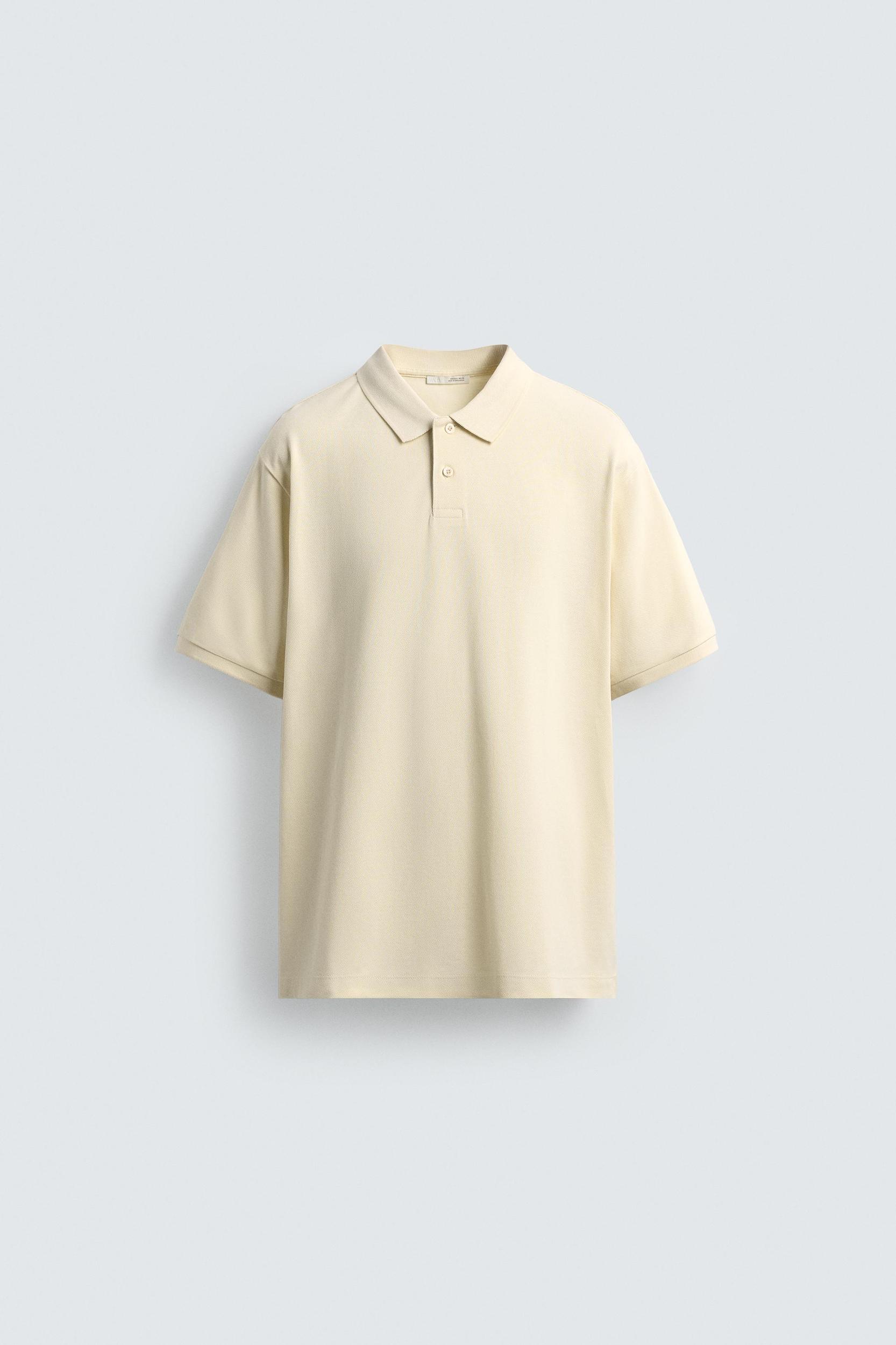 WASHED PIQUÉ TEXTURED POLO SHIRT Product Image