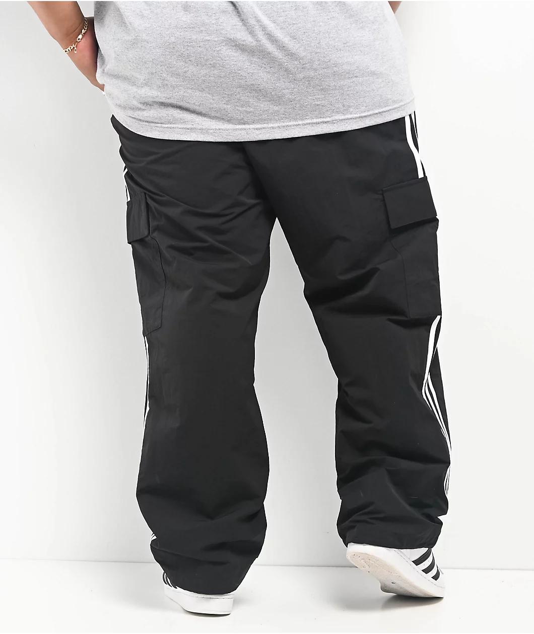 adidas adicolor 3-Stripe Black Cargo Pants Product Image