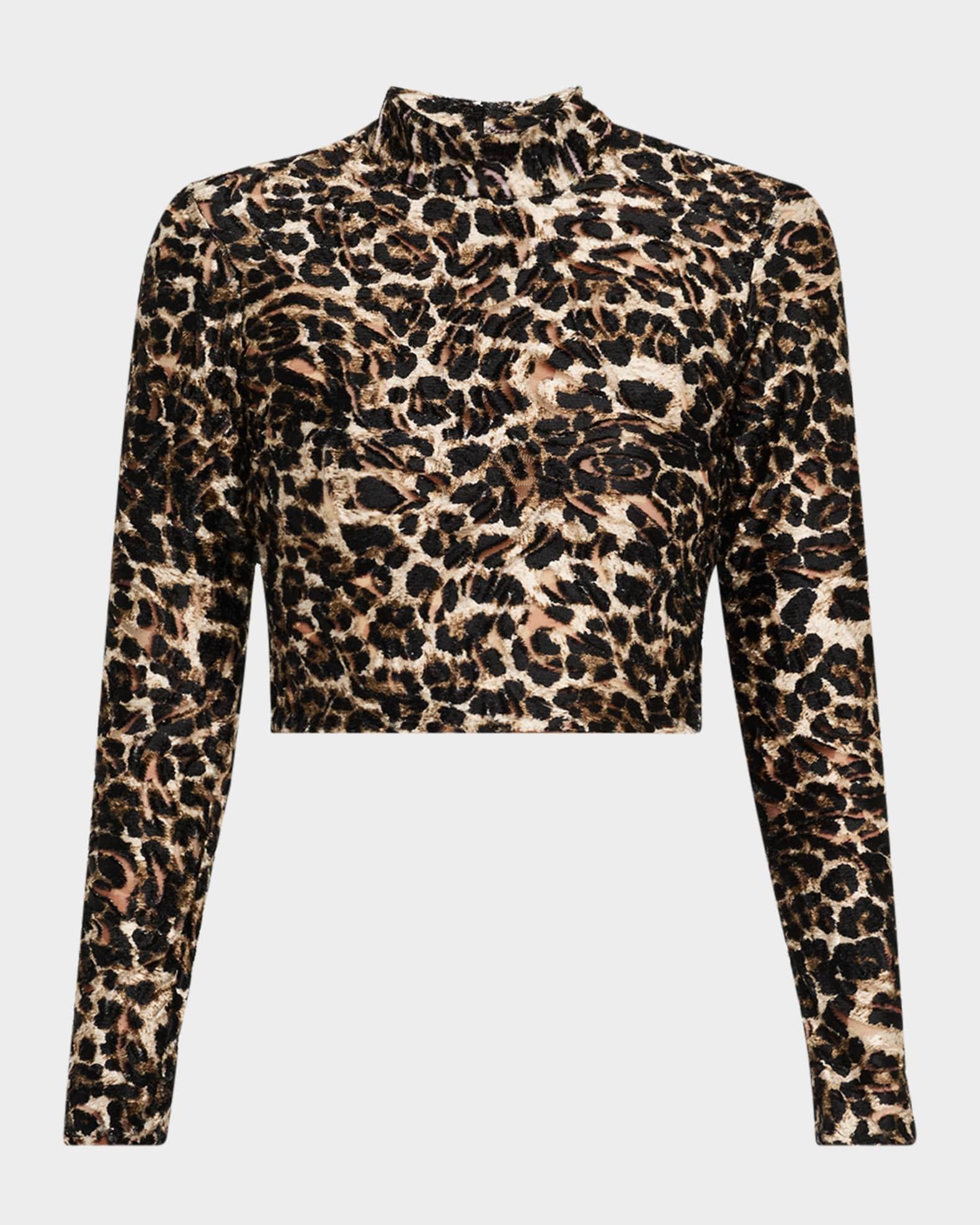 Cheetah Lyra Mock-Neck Top Product Image