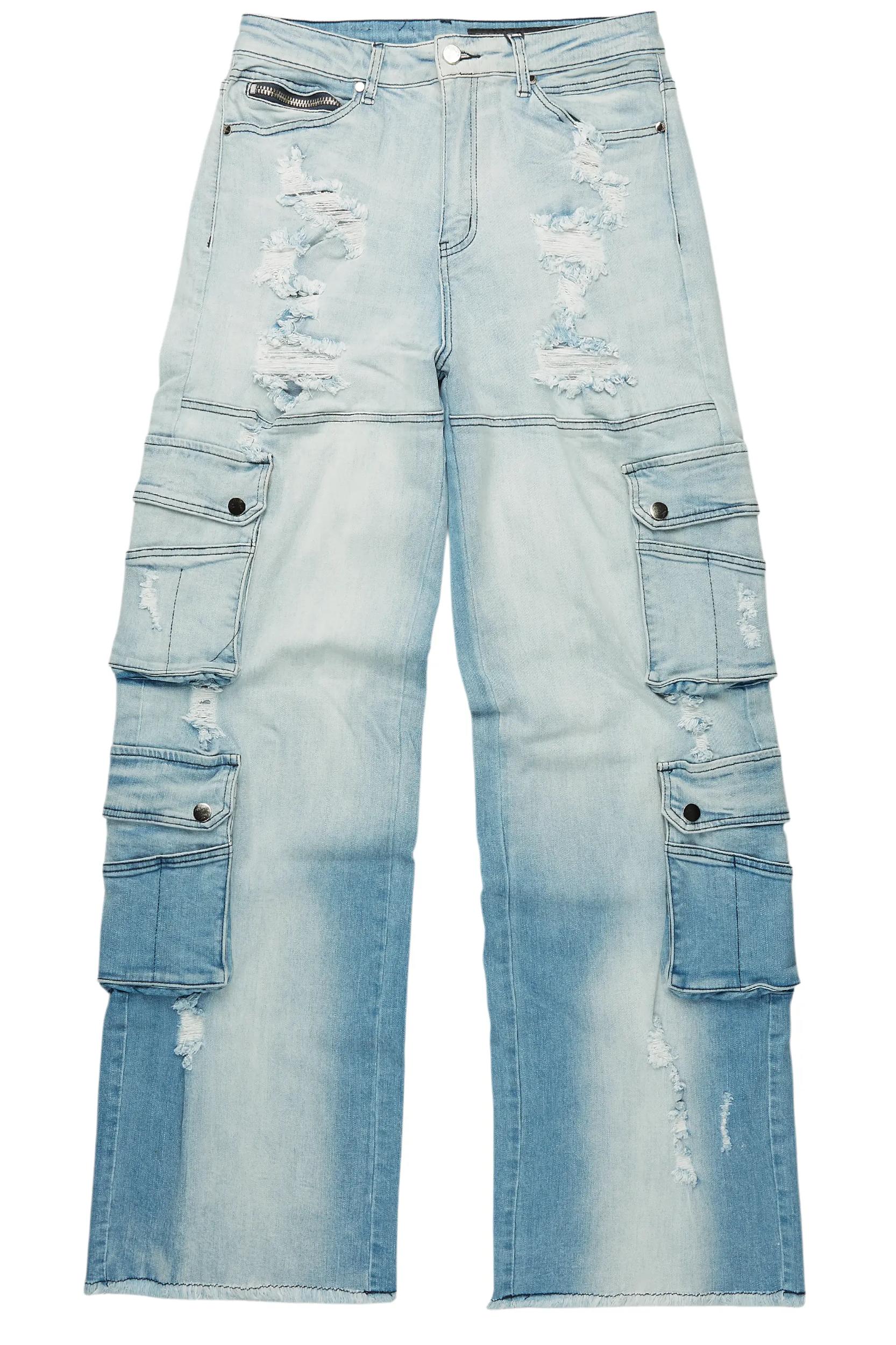 Keylor Light Blue Baggy Fit Jean Male Product Image