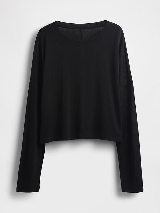 Oversized Linen-Blend Swing Top Product Image