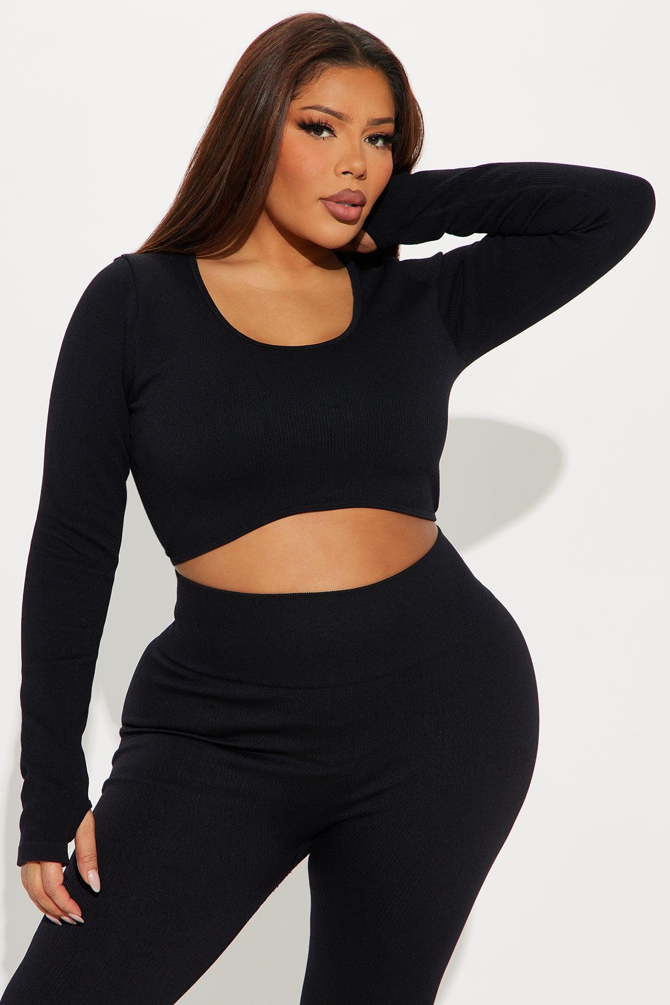 Reach Up Effortless Seamless Active Top - Black Product Image