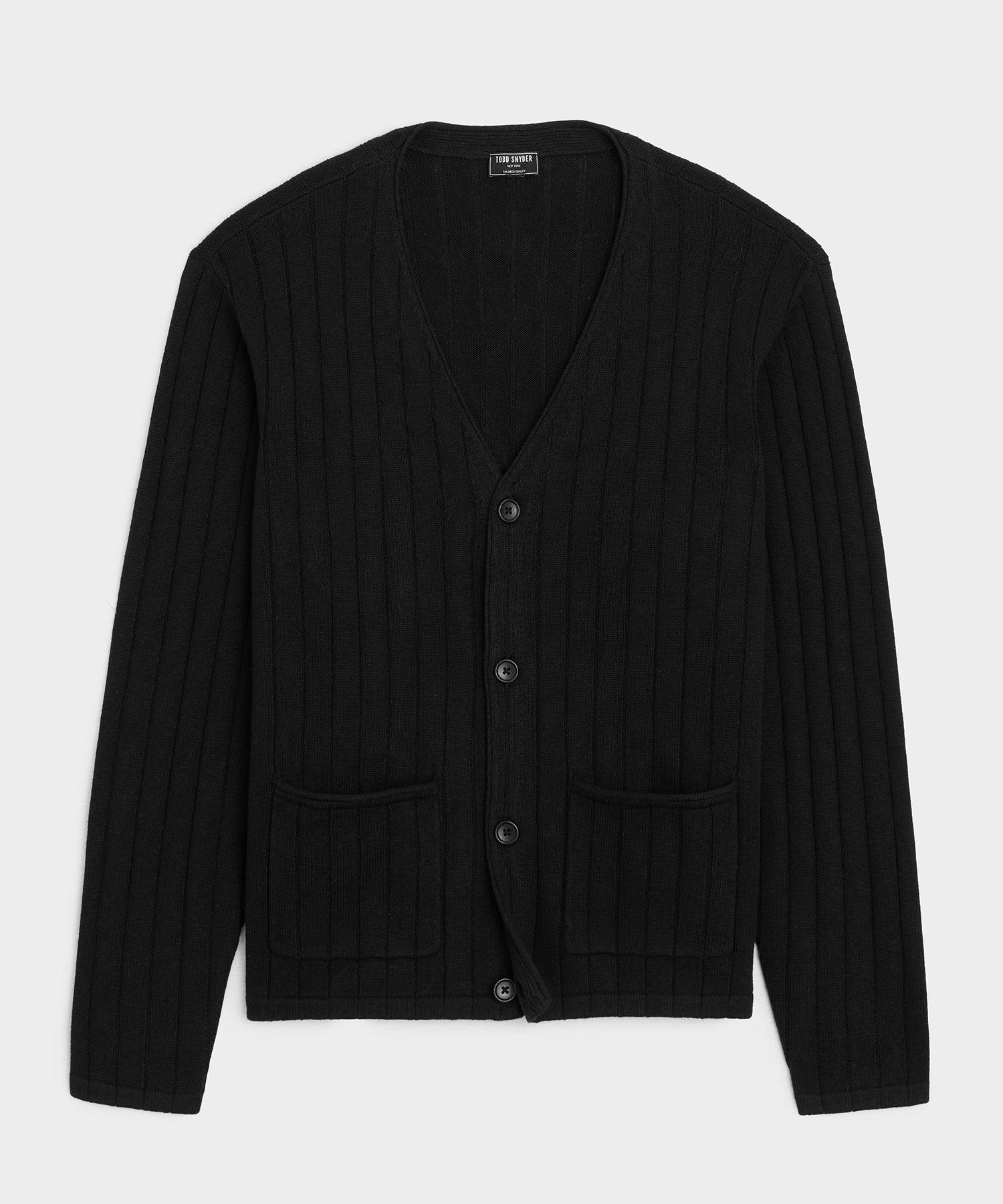 Relaxed Linen-Cotton Ribbed Cardigan Product Image