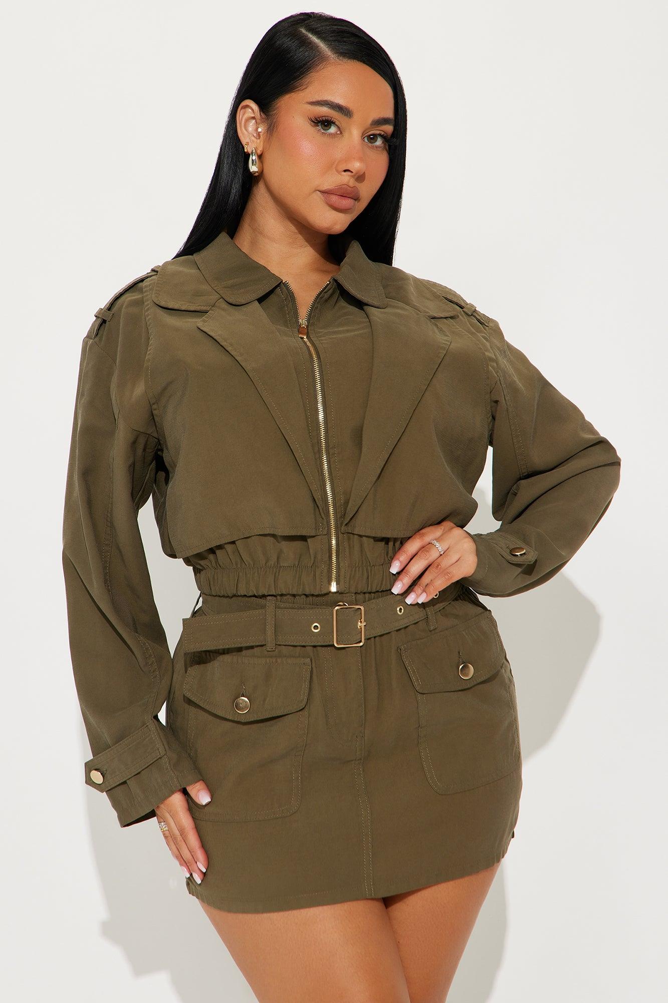Safari Vibe Skirt Set - Olive Product Image