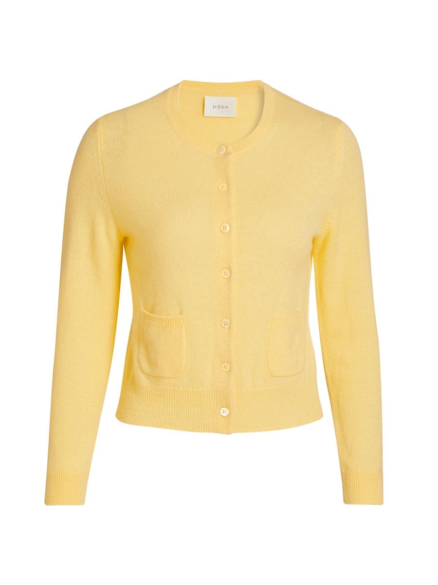Womens Freya Cashmere Crewneck Cardigan Product Image