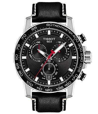 Tissot Supersport Black Leather Strap Chronograph Watch Product Image