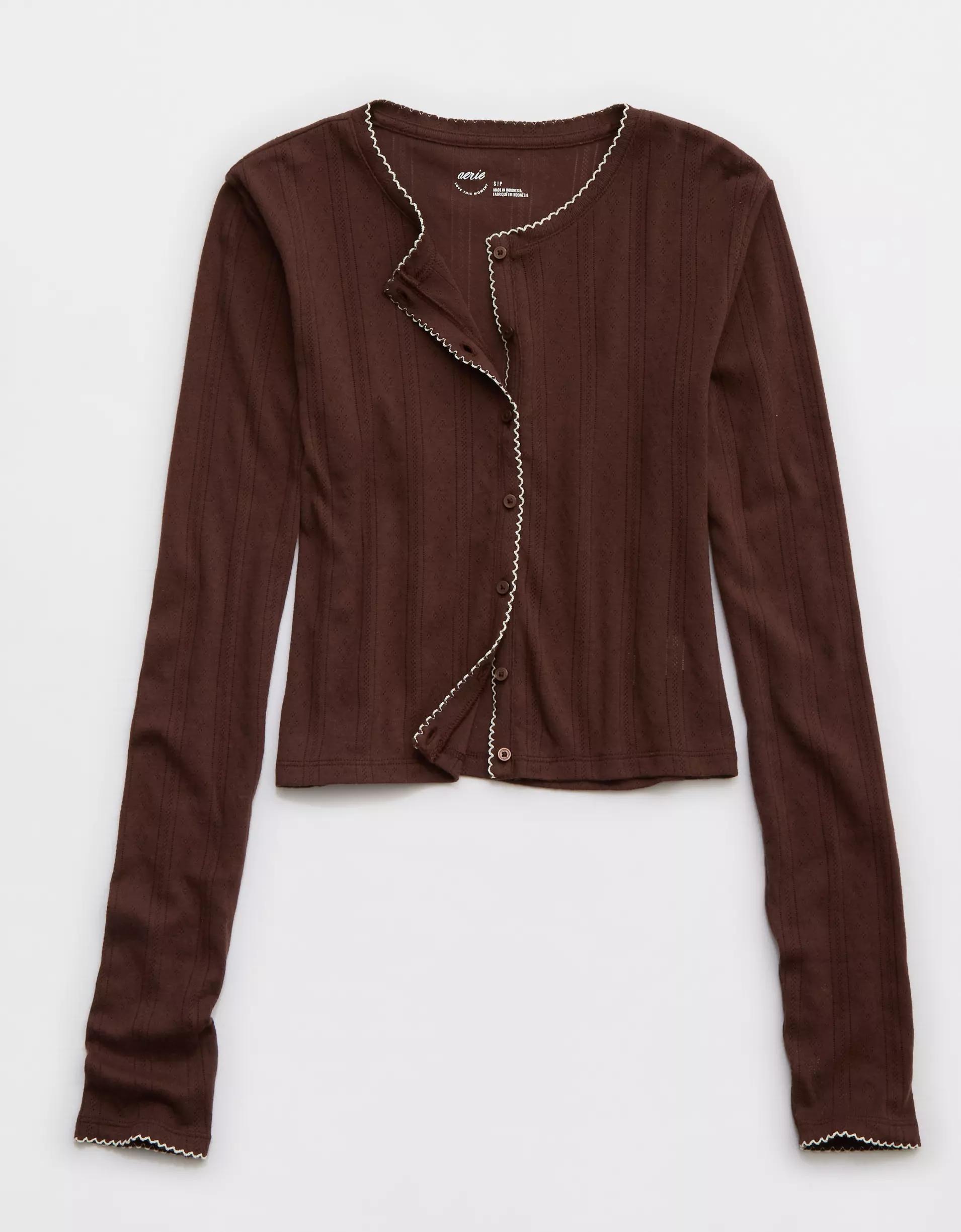 Aerie Off-Duty Pointelle Cardigan Product Image