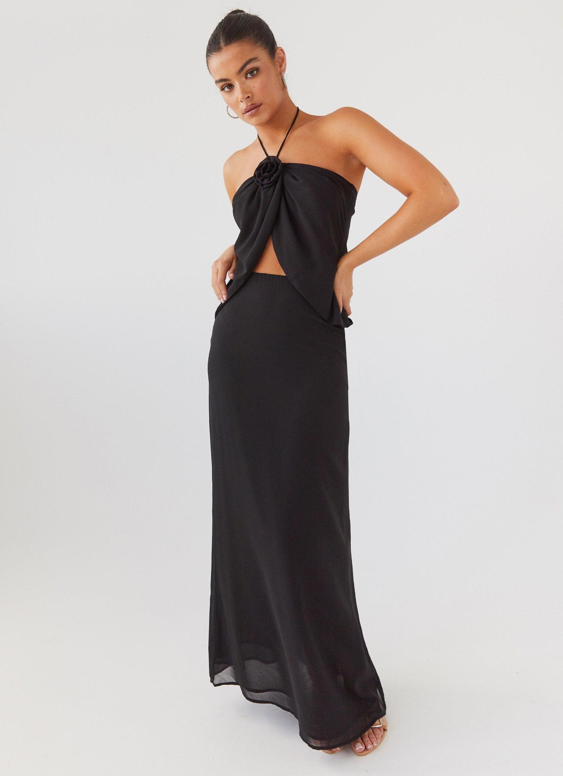 Nightfall Maxi Skirt - Midnight Product Image