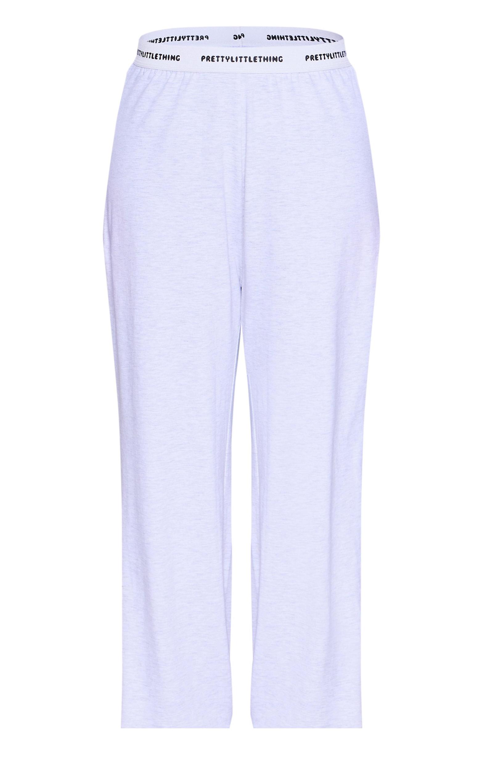 PRETTYLITTLETHING Tape Grey Marl PJ Pants Product Image