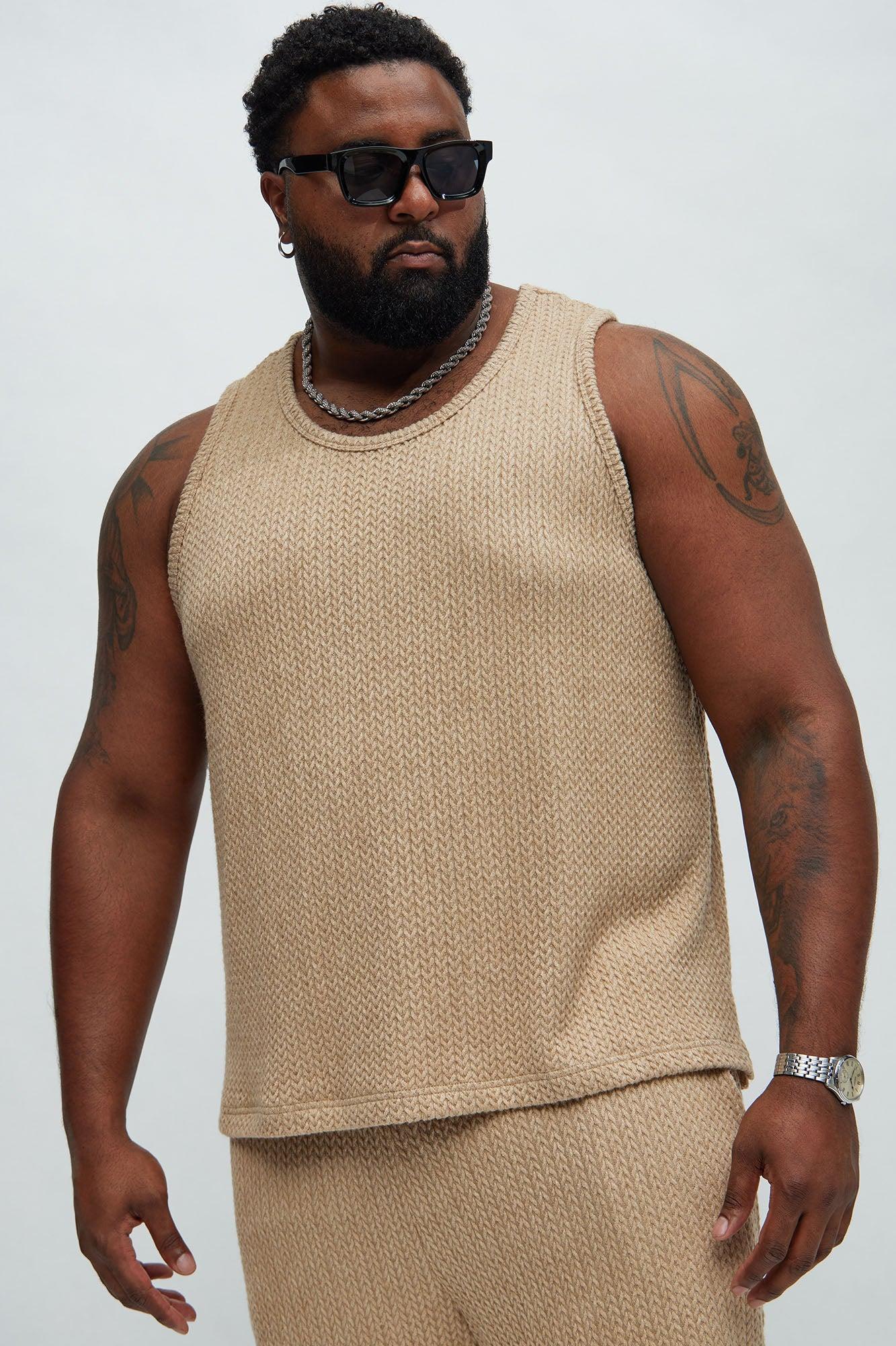 Catanina Textured Tank - Tan Product Image