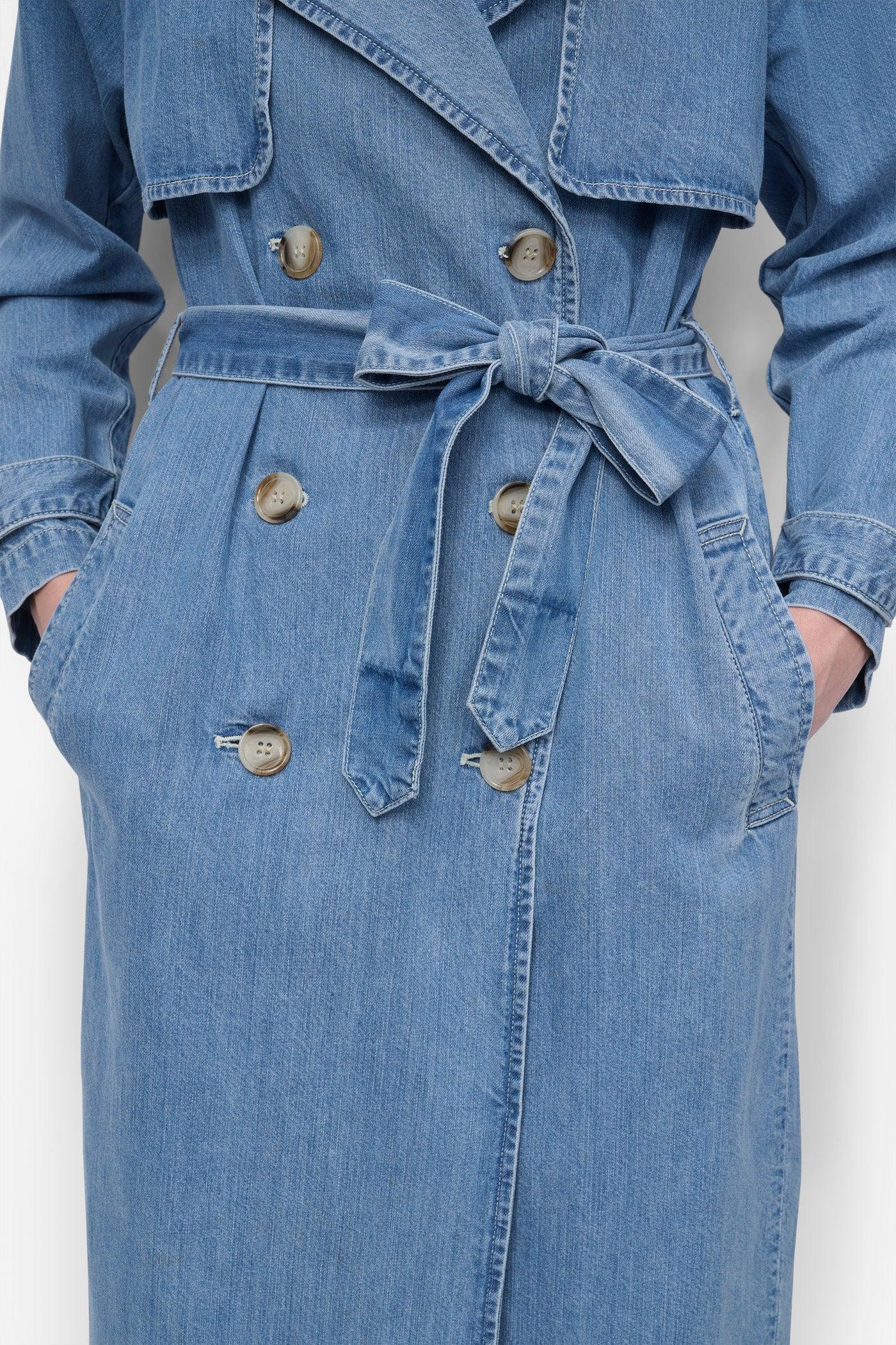 STORM FLAP DENIM TRENCH Product Image
