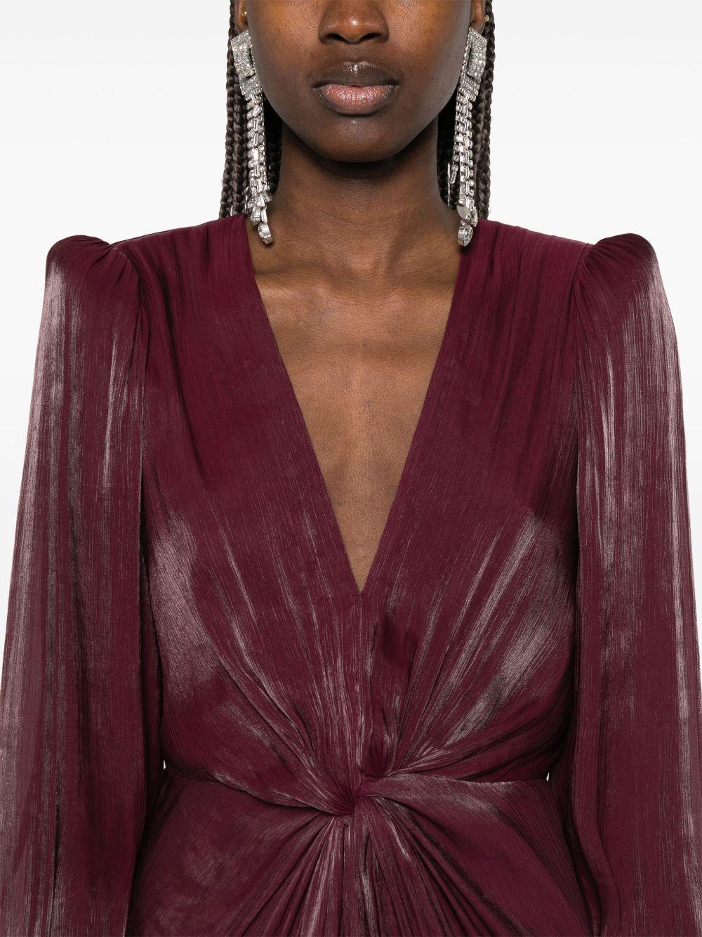 twist-detail chiffon maxi dress Product Image