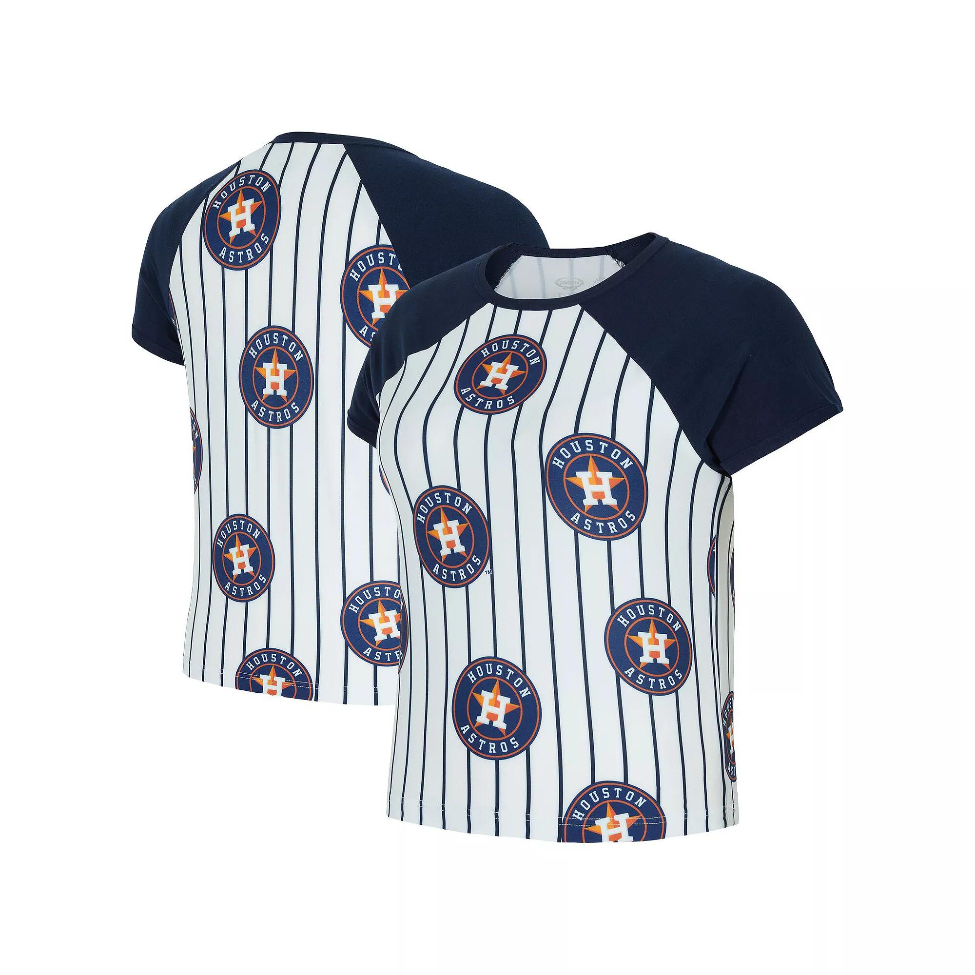 Women's Concepts Sport White Houston Astros Outbound Pinstripe Raglan T-Shirt,  Product Image