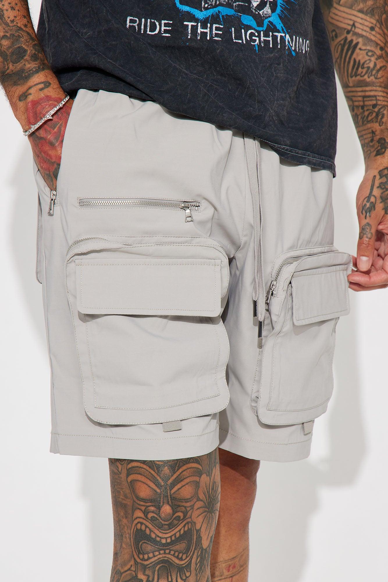In The Field Relaxed Cargo Shorts - Grey Product Image