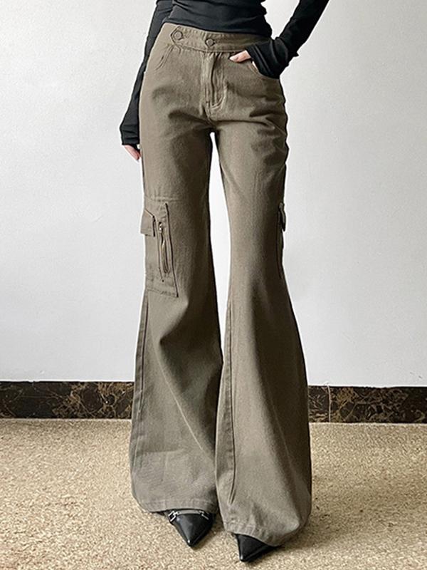 Zip Pocket Design Cargo Jeans Product Image