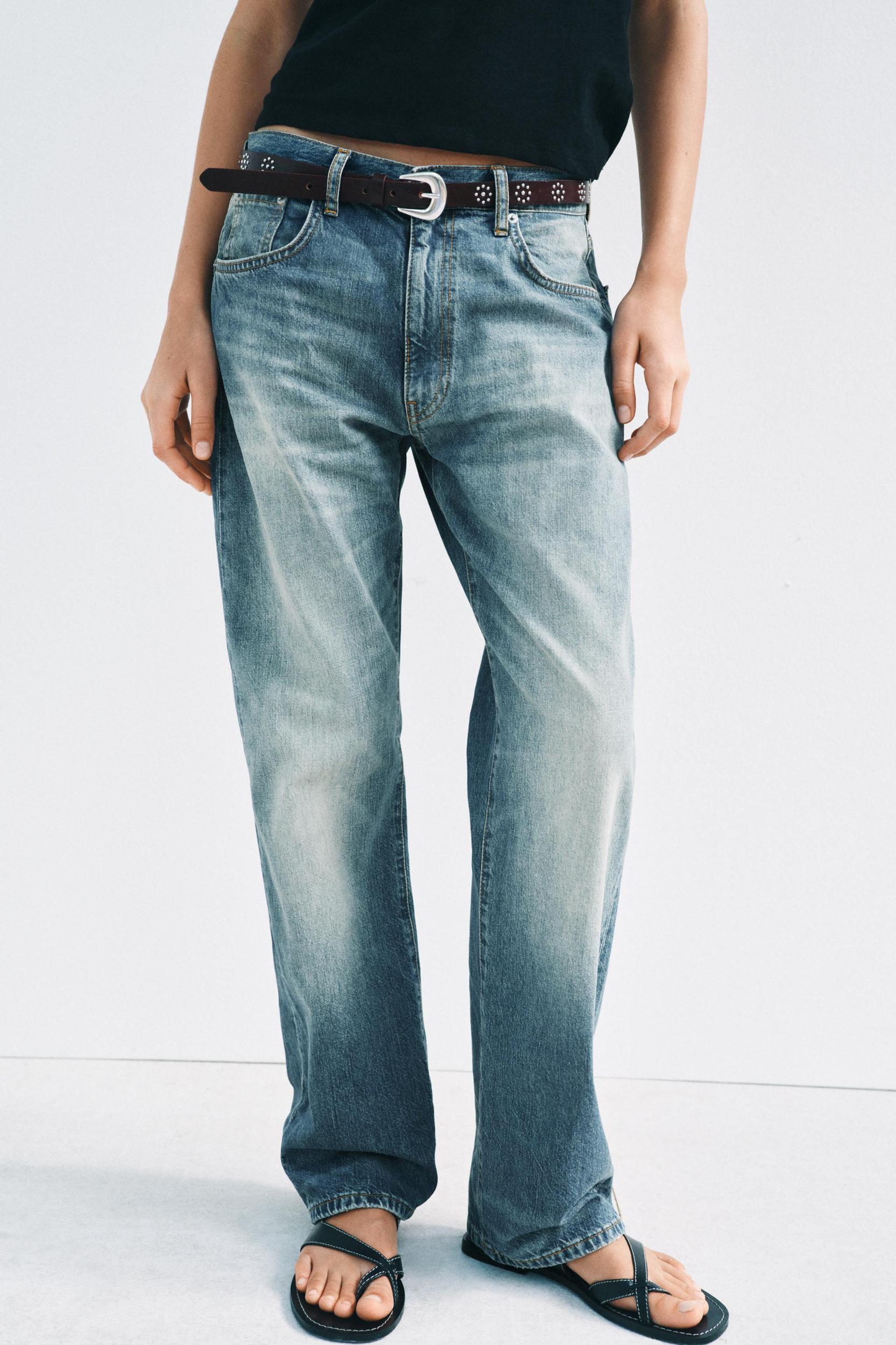ZW COLLECTION BAGGY LOW-RISE JEANS Product Image