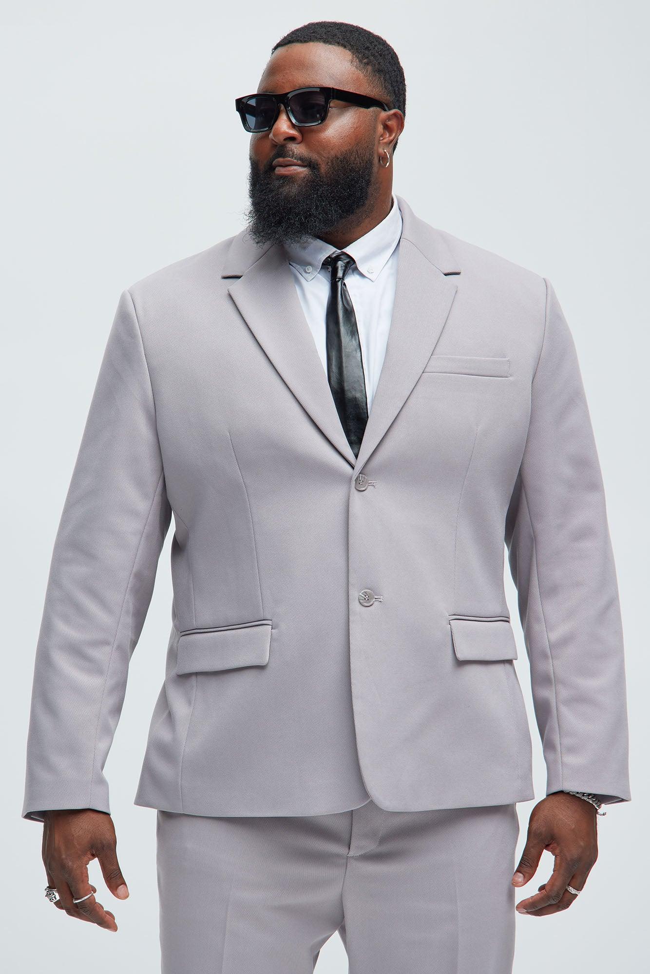 Kevin Twill Textured Blazer - Grey Product Image