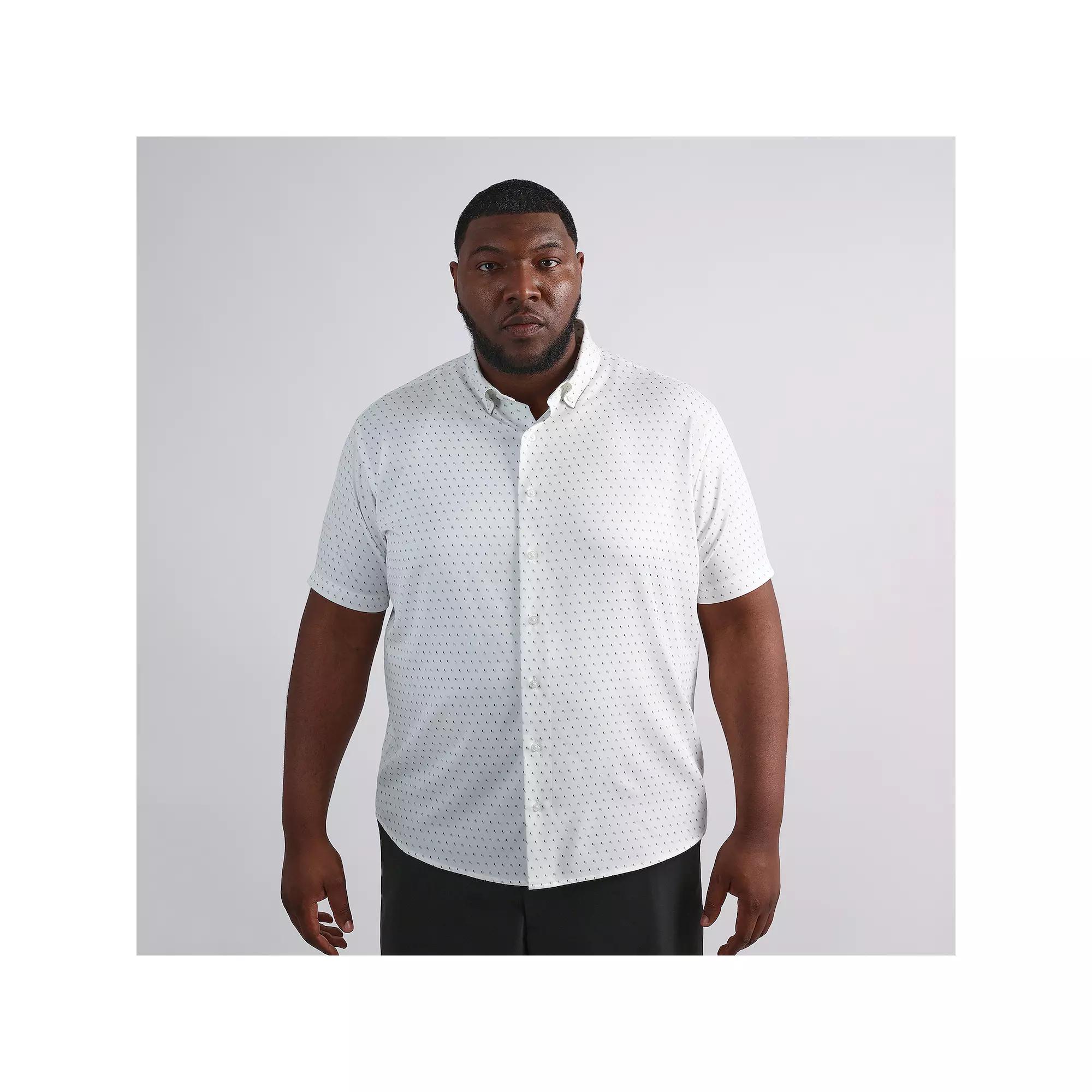 Big & Tall Haggar® Performance Short Sleeve Button-Down Shirt, Men's,  Product Image