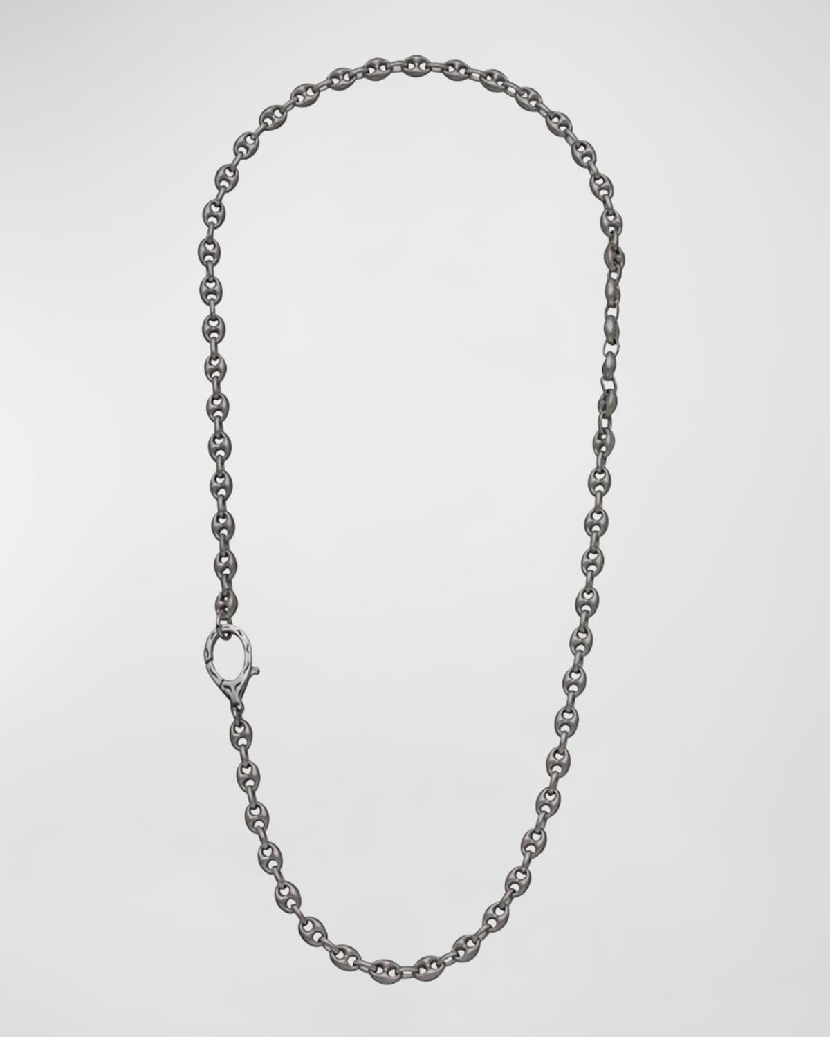 Mens Ulysses Marine Link Necklace in Silver, 57mm Product Image