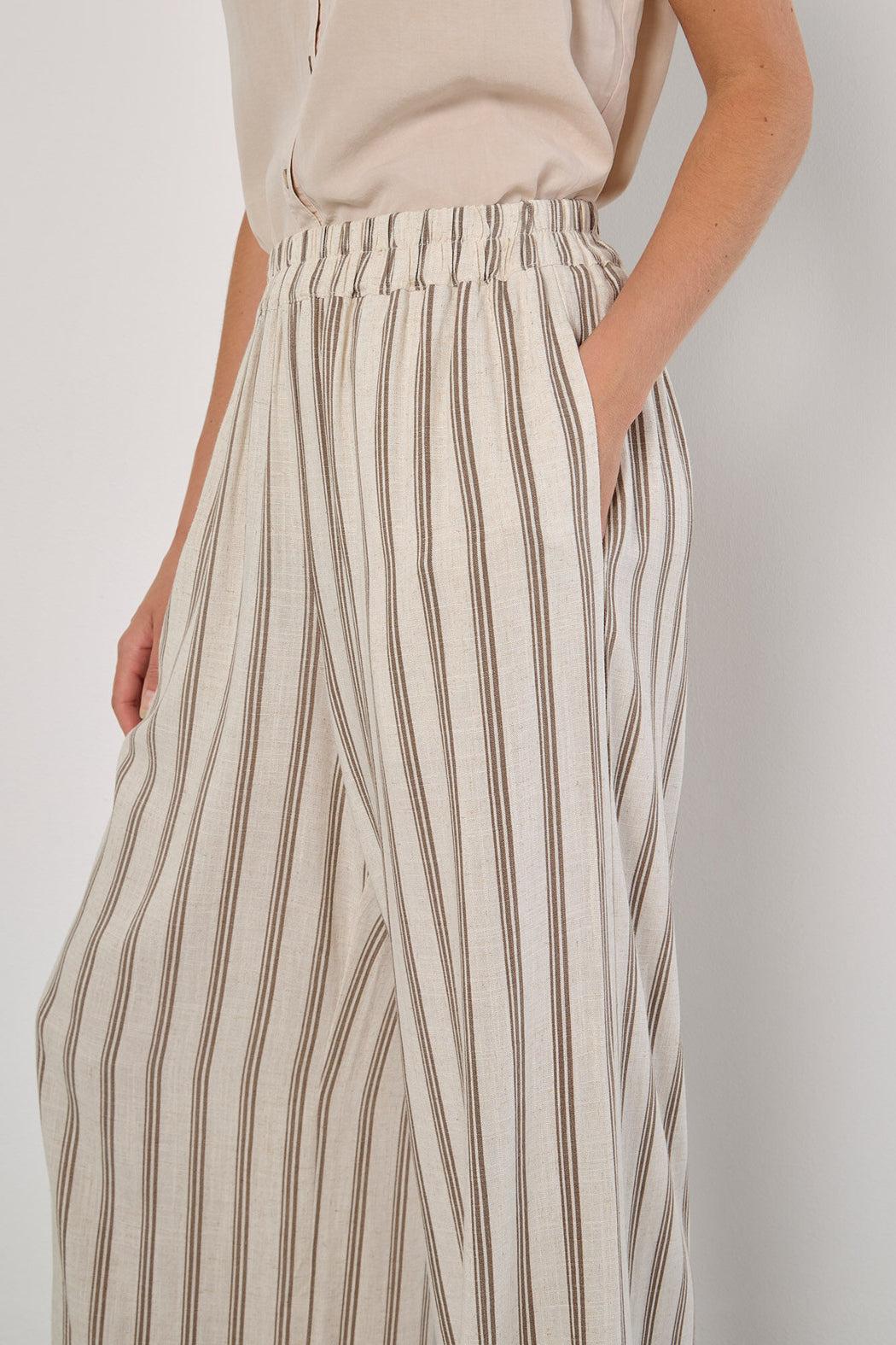 Stripe Wide Leg Trouser Product Image