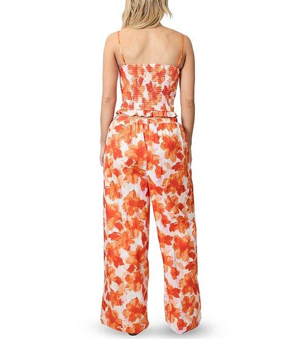Stevie by Steve Madden Floral Print High Rise Flowy Pull-On Pant Product Image