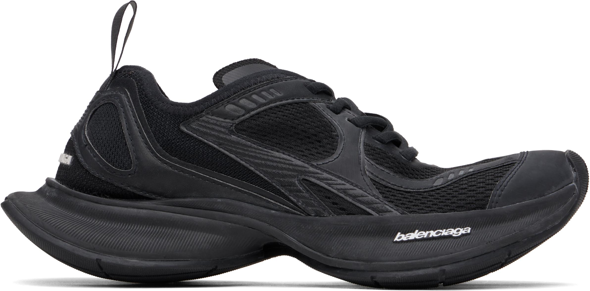 BALENCIAGA Black Mesh And Rubber Circuit Sneakers Product Image