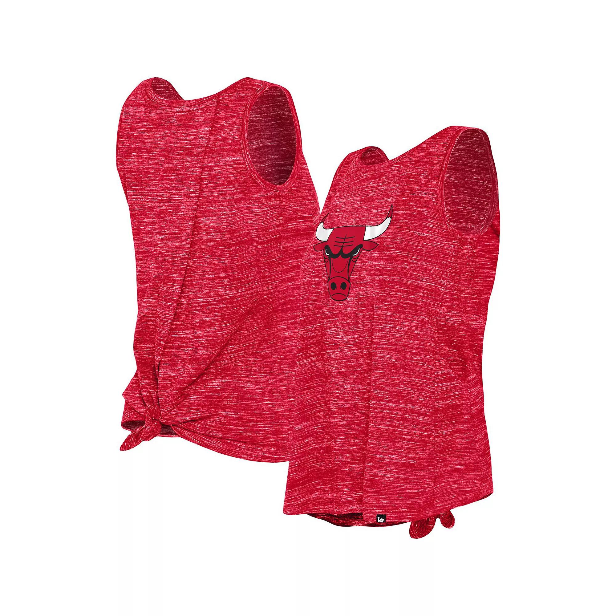 Women's New Era Red Chicago Bulls Space Dye Active Tank Top,  Product Image