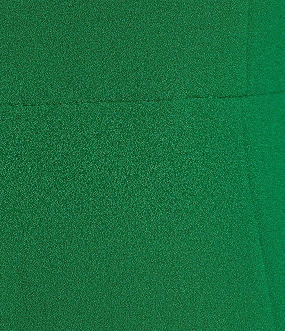 Julia Jordan Crepe Square Neck Short Sleeve Pleated Front Slit Knee Length Sheath Dress Product Image