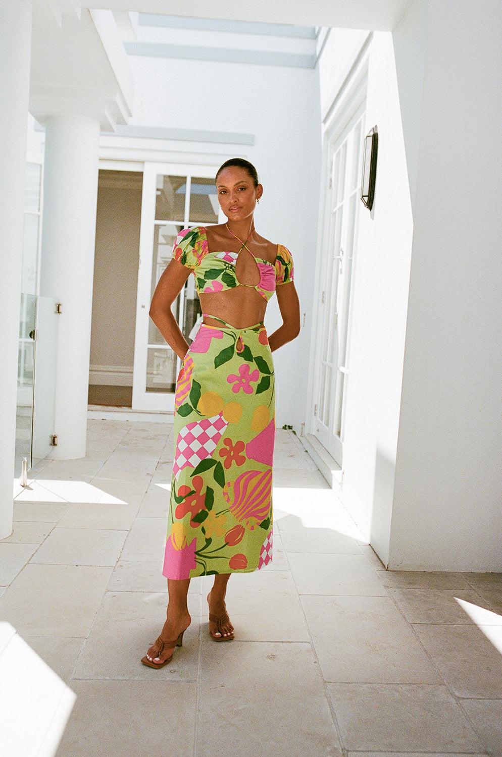 Damini Skirt - Vaso Verde Product Image