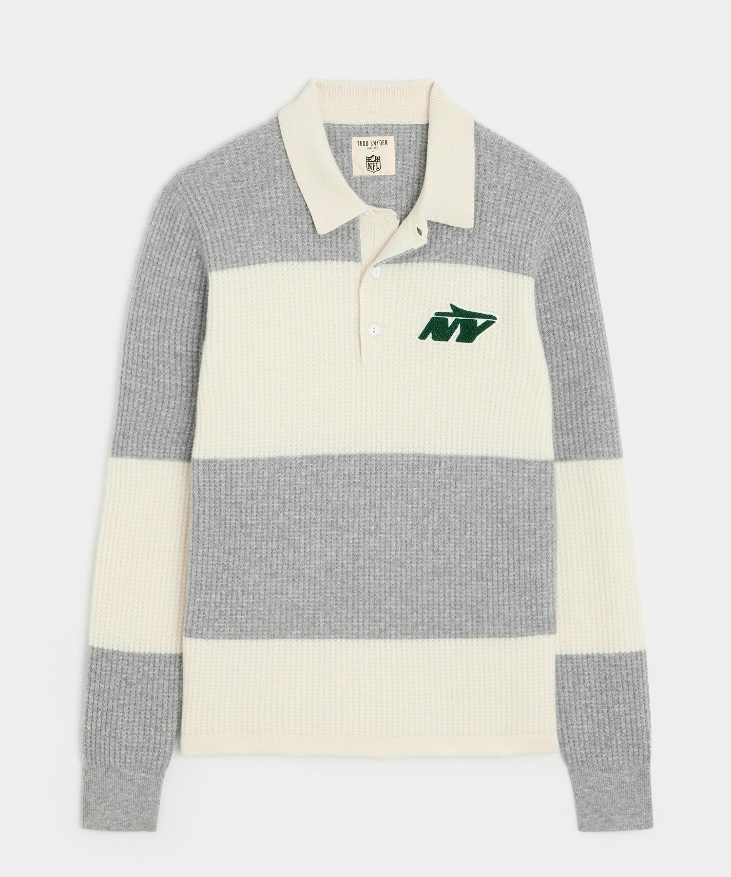 Todd Snyder by Fanatics for NFL Jets Cashmere Rugby Sweater Product Image