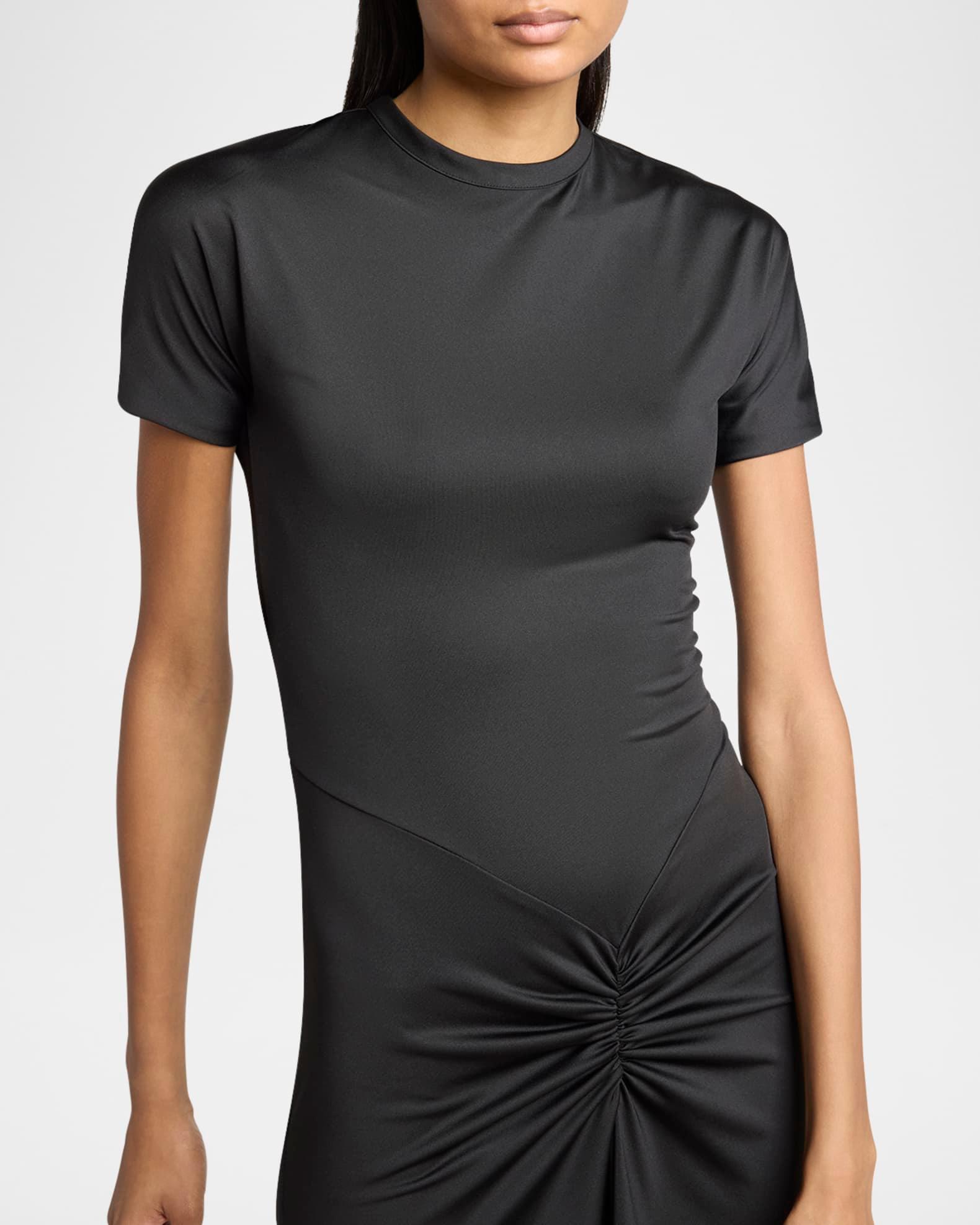 Gathered Drop-Waist Midi T-Shirt Dress Product Image