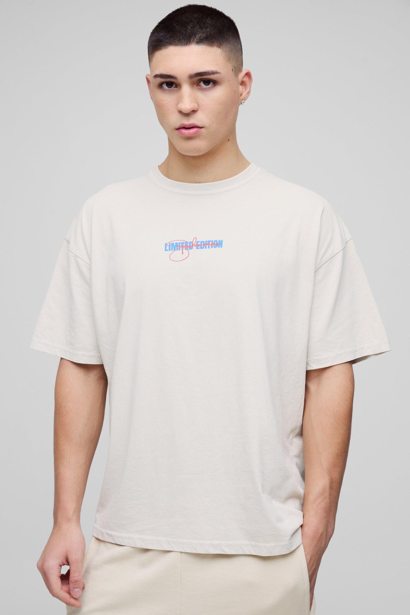 Oversized Limited Edition Floral Graphic Washed T-Shirt | boohooMAN USA Product Image